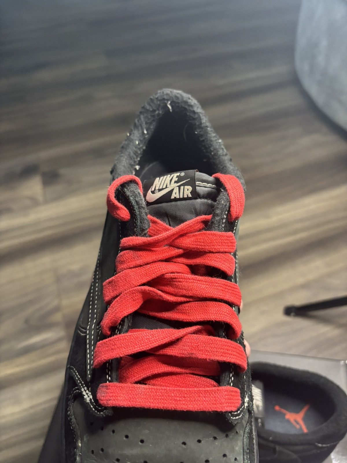 Jordan Brand × Travis Scott Travis Scott Jordan 1 Low “Black Phantom” Size US 10.5 / EU 43-44 - 3 Thumbnail