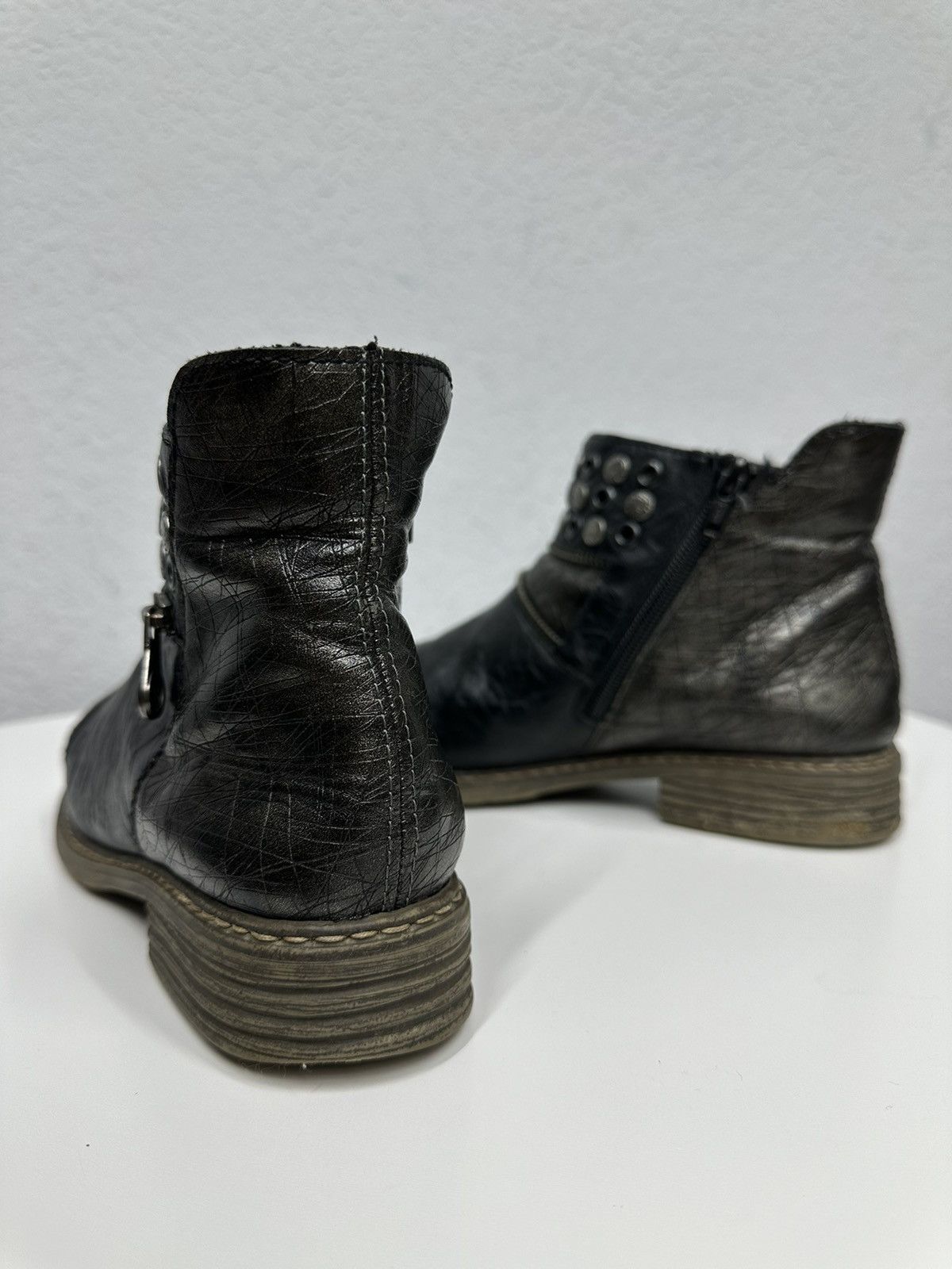 A.S.98 Vintage Leather Metal Opium Boots Ankle IfSixWasNine Guidi Size US 9 / IT 39 - 6 Thumbnail