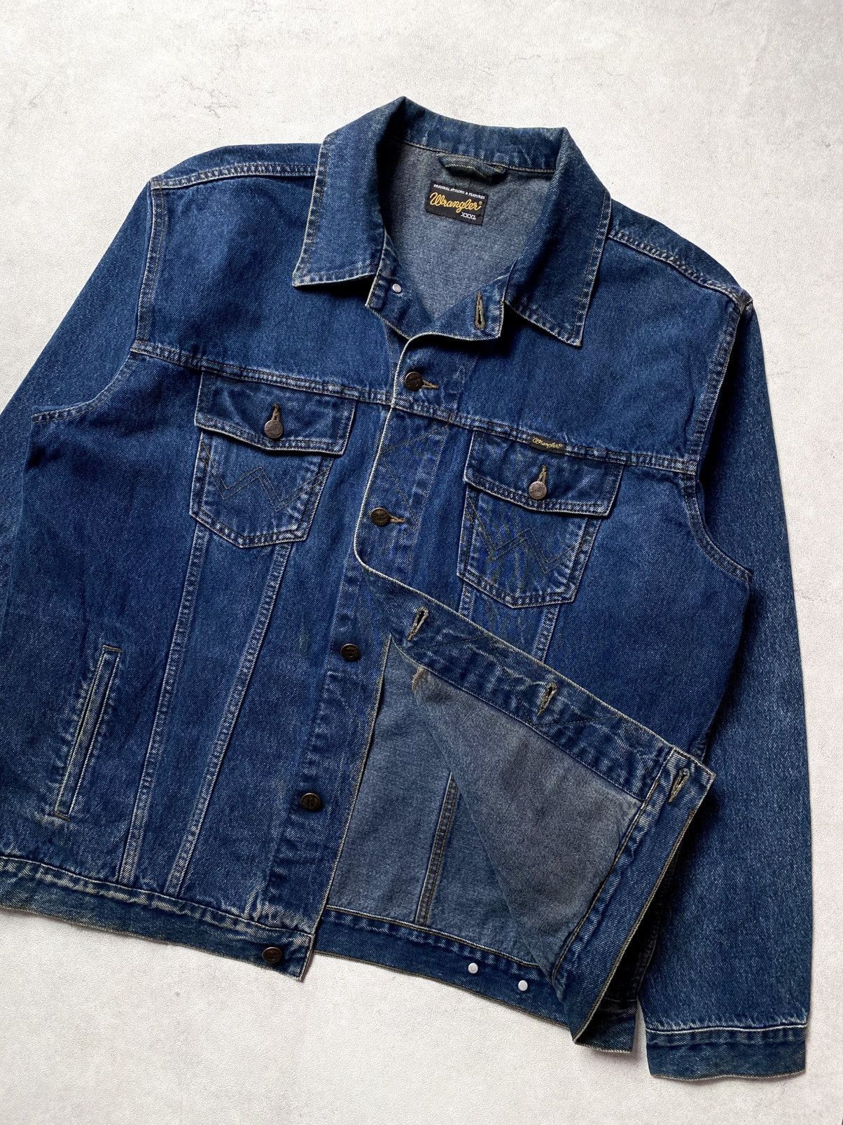 Wrangler Vintage 90s Wrangler Western Denim Jacket Size US XXL / EU 58 / 5 - 4 Thumbnail
