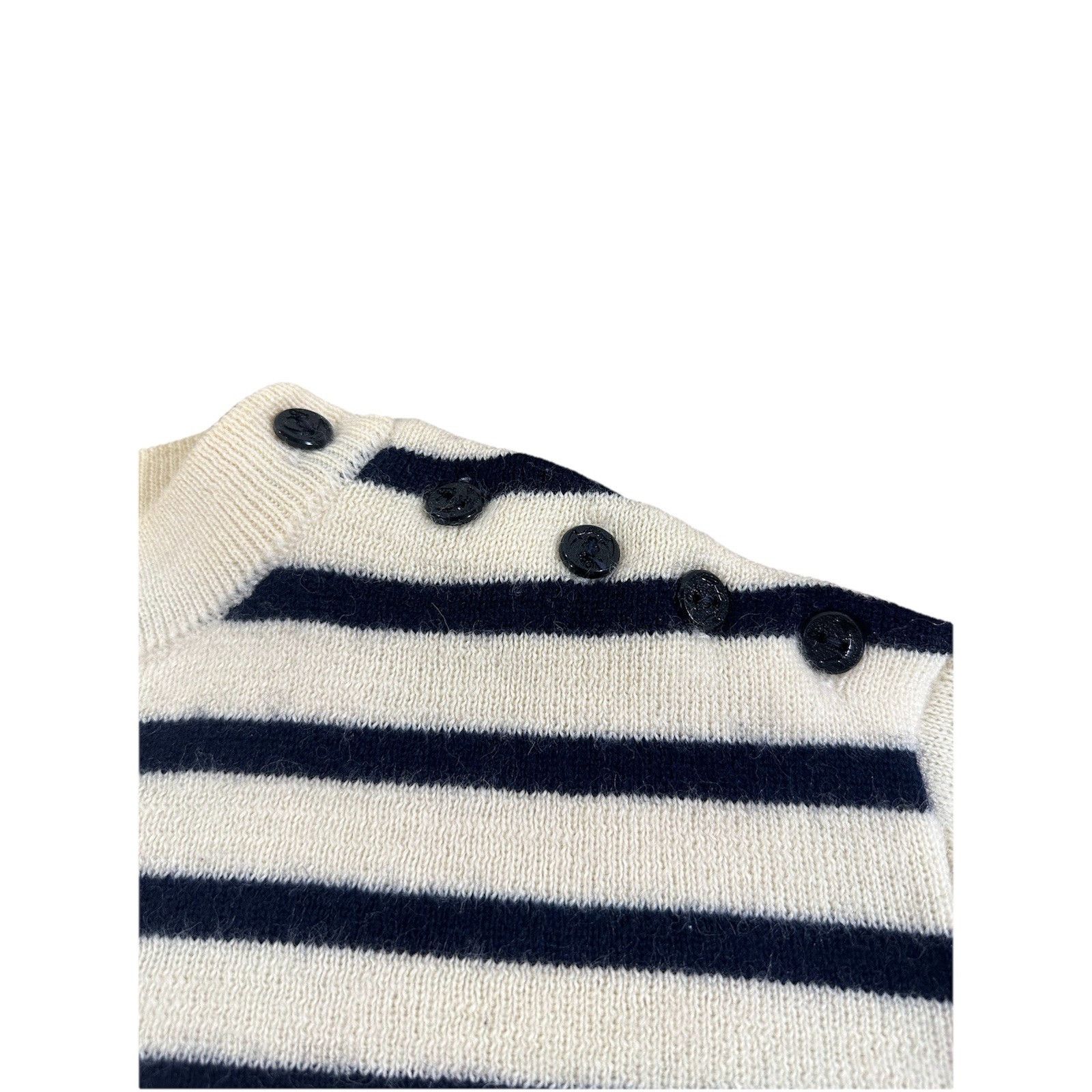 Vintage Vintage Le Cormoran Striped Long Sleeve Sweater Knit Black W Size US L / EU 52-54 / 3 - 4 Thumbnail