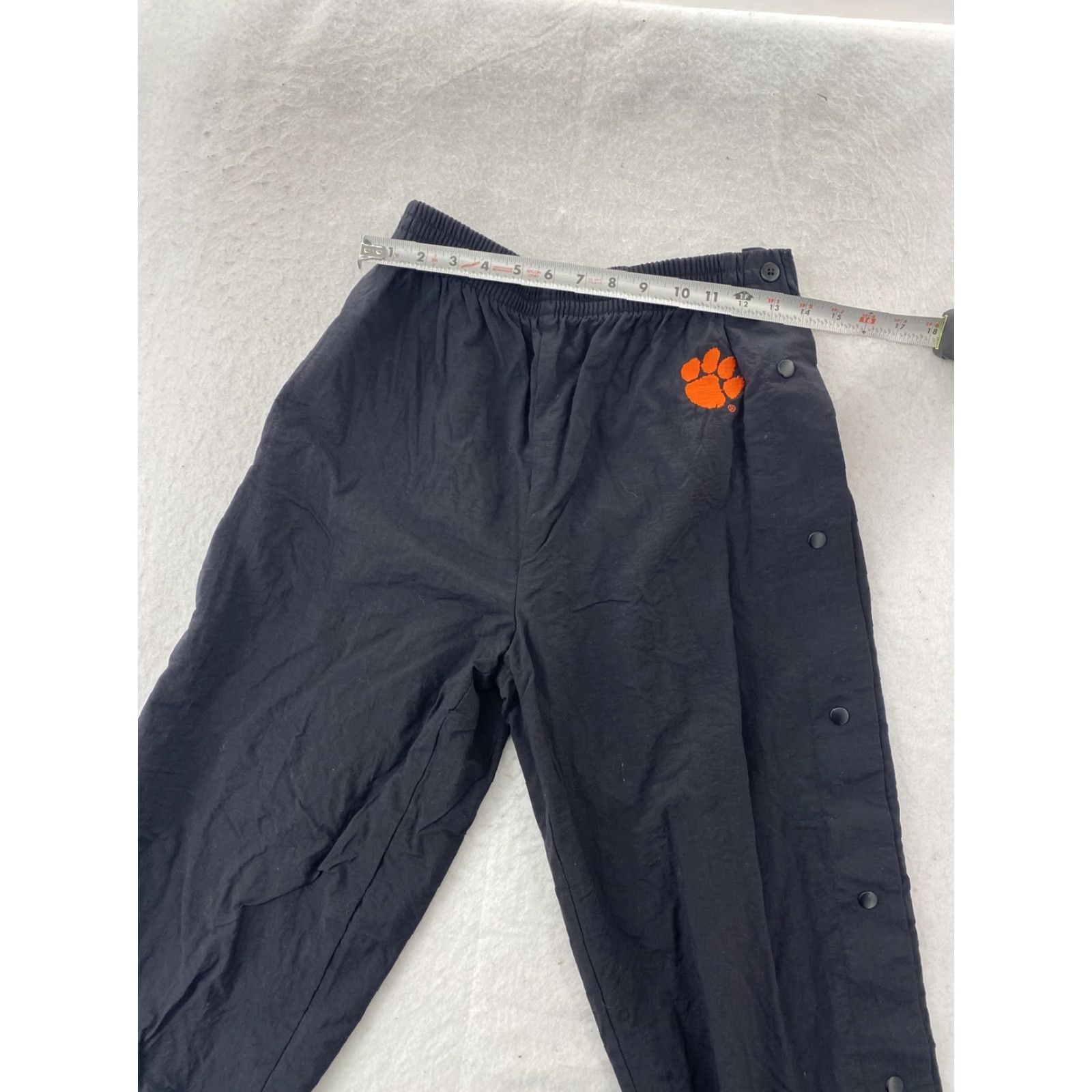 Starter VINTAGE STARTER Clemson Tigers Track Pants Mens L Athletic Drawstring Pockets Black Nylon Polyester Jogging Size US 33 - 2 Thumbnail
