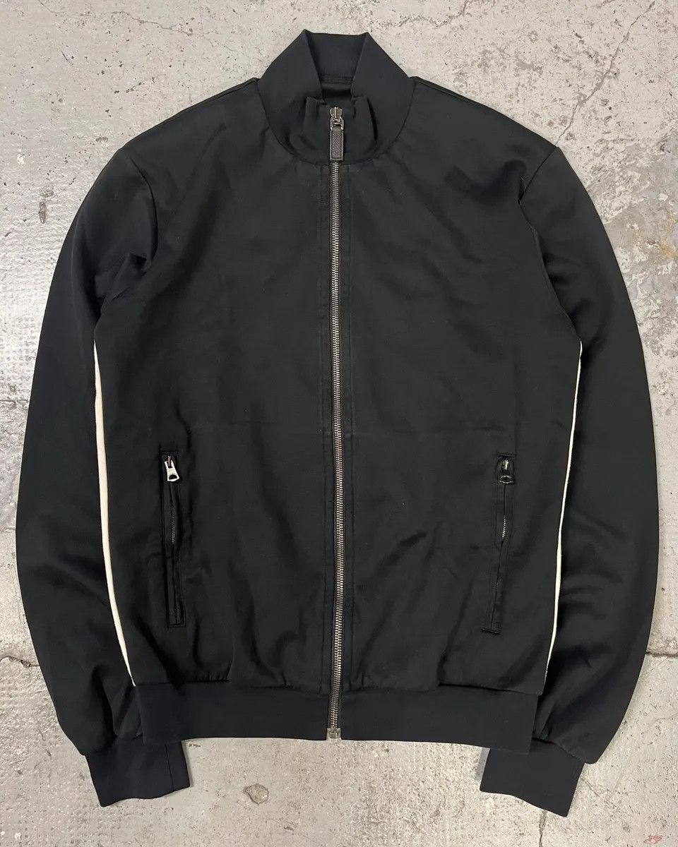 2000s Dolce & Gabbana Black Racer Zip-up Sweater