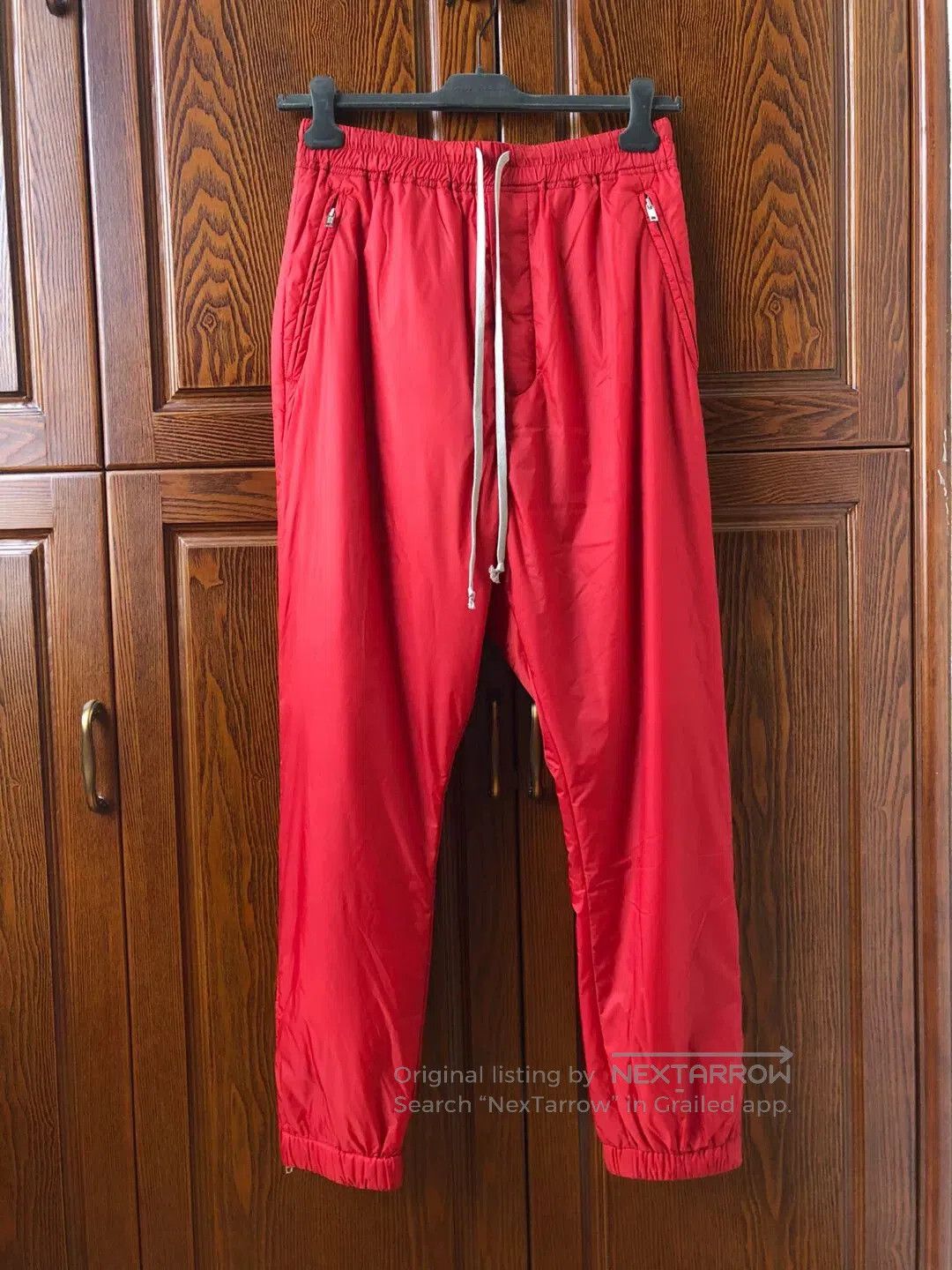 Rick Owens Rick Owens Red Padded Trousers with Zippers. Size US 32 / EU 48 - 1 Thumbnail