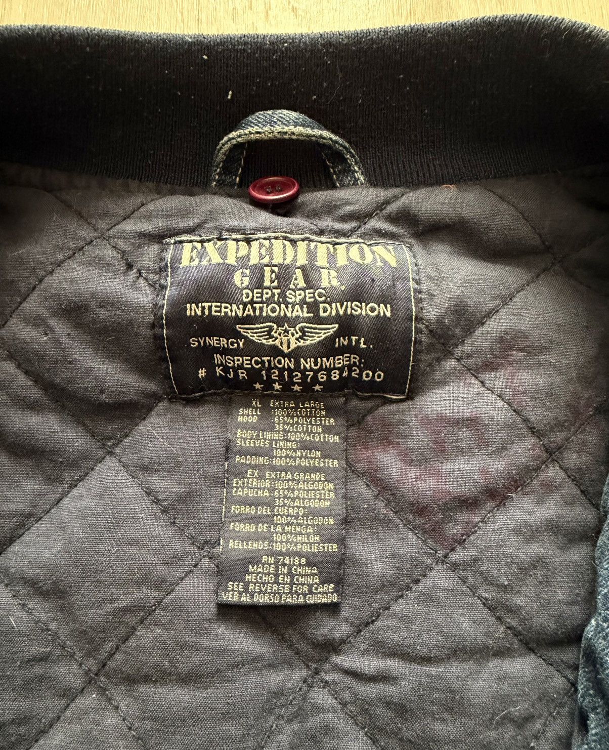 Vintage Vintage Expedition Gear Denim Jean Varsity Bomber Sz XL Size US XL / EU 56 / 4 - 6 Thumbnail
