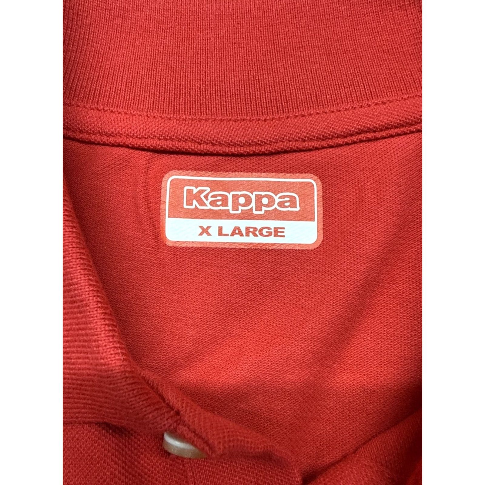 Kappa Kappa Men's Logo Polo Shirt Red XL Short Sleeve Button Collared Cotton Classic Regular Golf Tennis Walking Size US XL / EU 56 / 4 - 6 Thumbnail