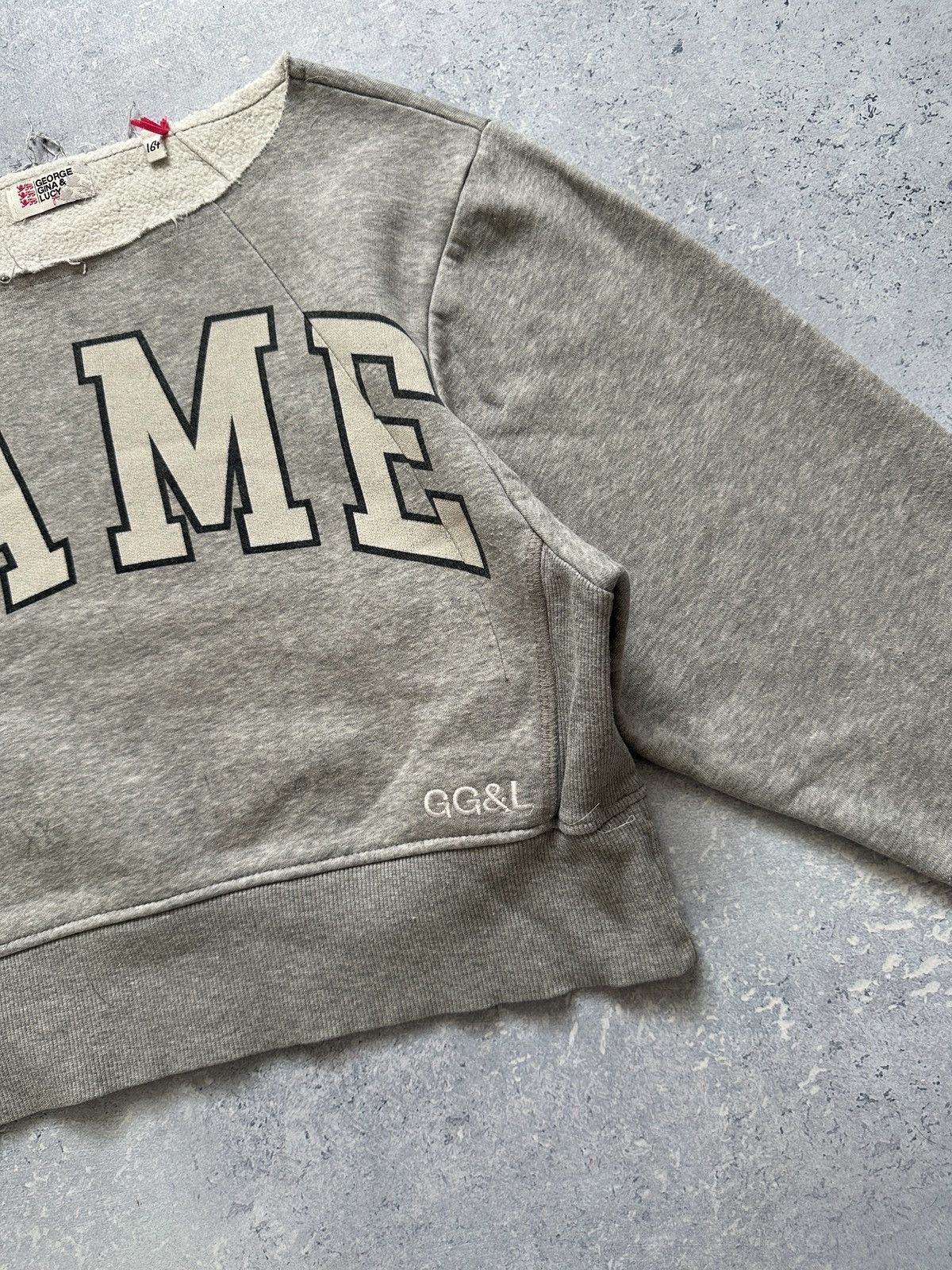 Vintage Vintage 90s GG&L George Gina & Lucy Cropped Sweatshirt Size S / US 4 / IT 40 - 3 Thumbnail
