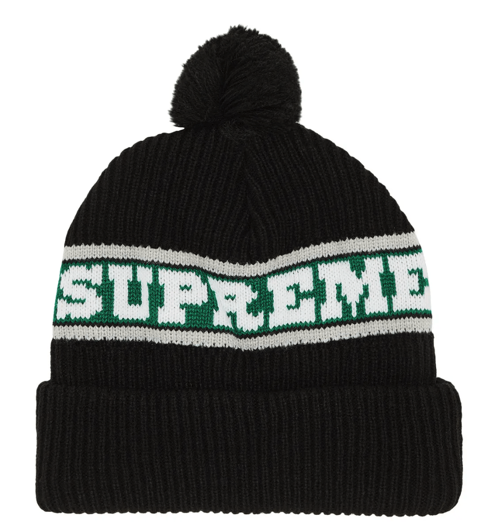 Supreme Supreme Big Stripe Beanie 'Black' size adjustable Size ONE SIZE - 2 Thumbnail