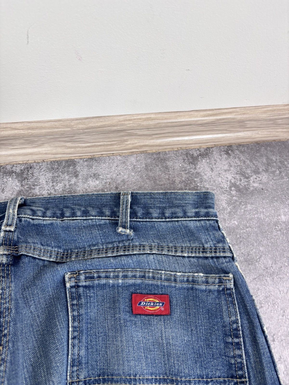 Dickies Dickies Men’s Denim Jeans Faded Blue USA Carpenter Workwear Size US 36 / EU 52 - 8 Thumbnail
