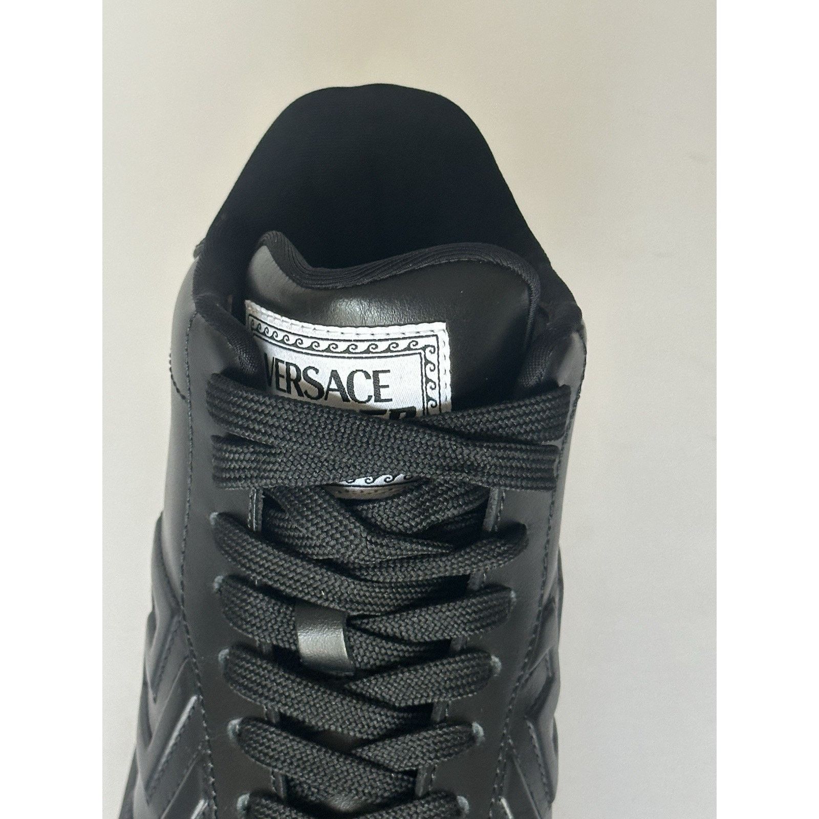 Versace Versace Greca Leather High Top Black Sneakers 12 US 1011349 Size US 12 / EU 45 - 8 Thumbnail