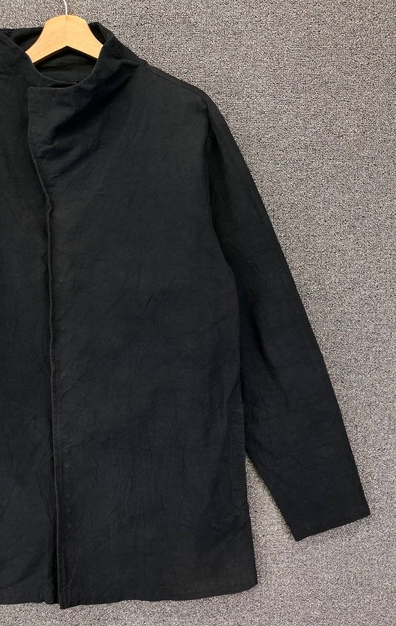 Vintage × Yohji Yamamoto Vintage Yohji Yamamoto Rare Button Up Black Long Jacket Size US L / EU 52-54 / 3 - 4 Thumbnail
