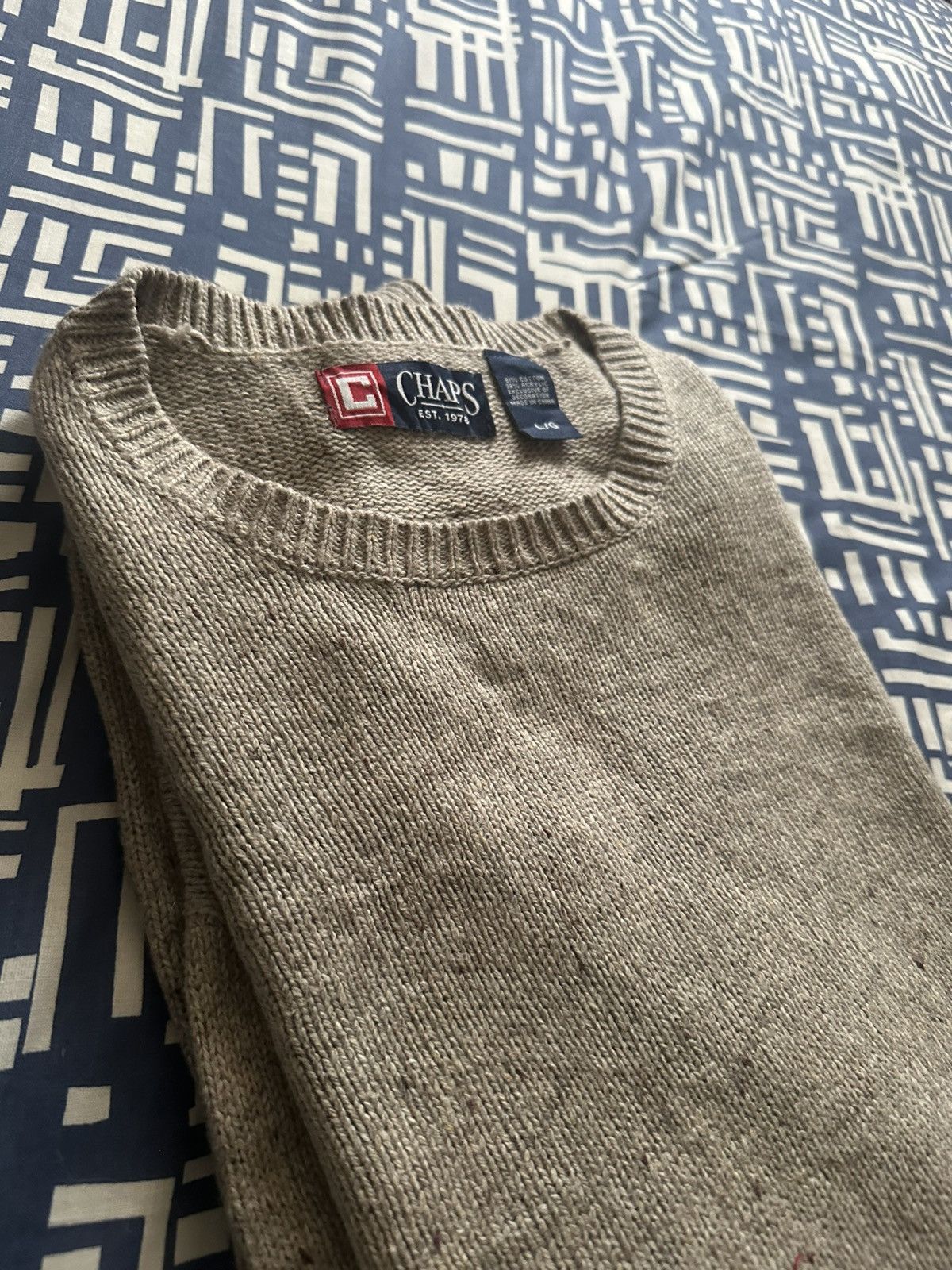 Chaps Ralph Lauren × Vintage Vintage CHAPS RALPH LAUREN Heavy Knit Jumper Crew Neck 90s Size US L / EU 52-54 / 3 - 5 Thumbnail