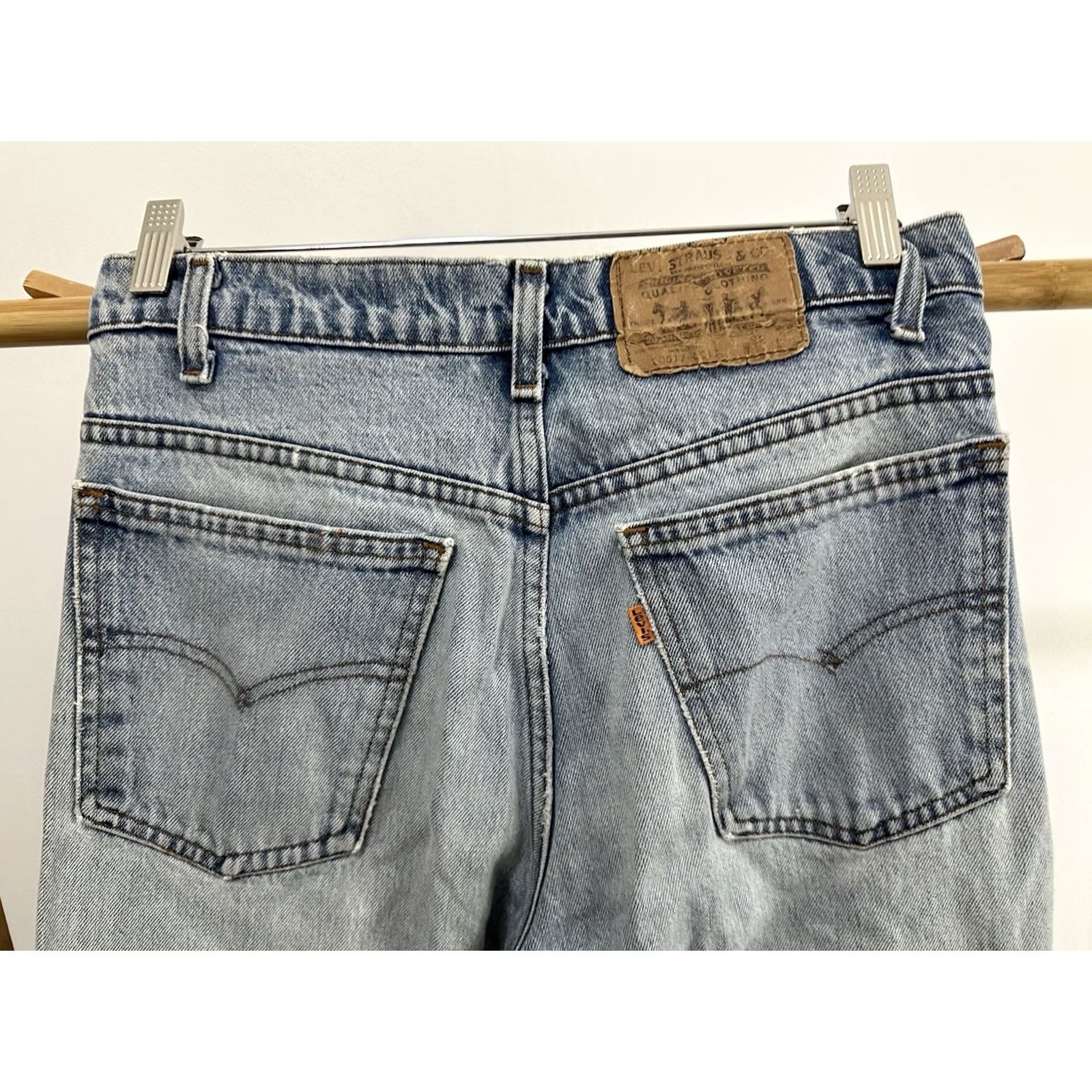 Levi's VTG Levi's Orange Tab Distressed Faded Worn Denim Jeans 32 x 32 Denim Bootcut Men Jeans Blue 70s Vintage Levi's Mens Size US 32 / EU 48 - 3 Thumbnail