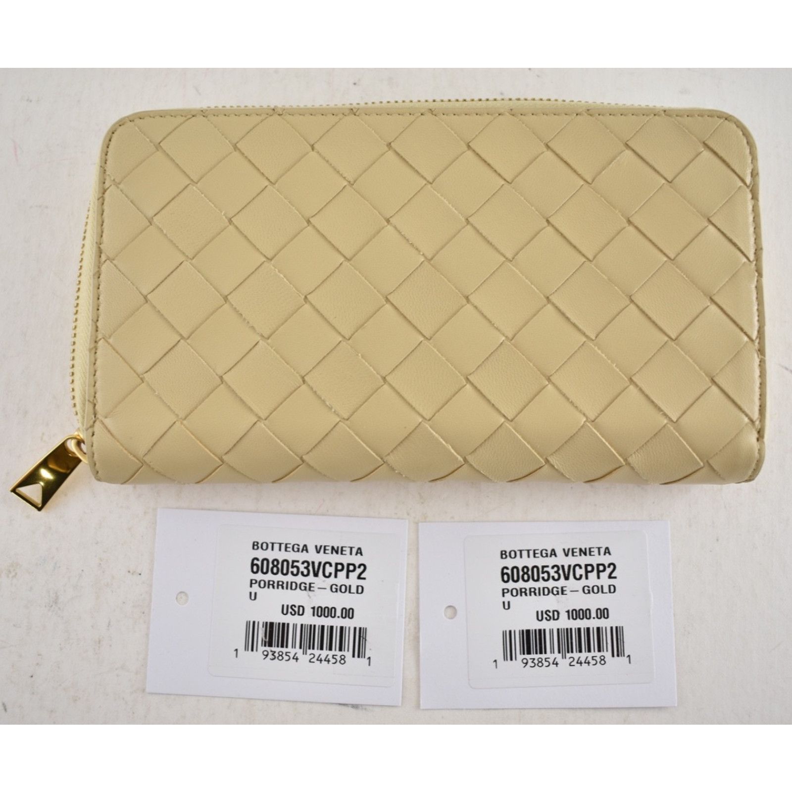 Bottega Veneta Bottega Veneta Intrecciato Leather Porridge Zip Wallet Size ONE SIZE - 3 Thumbnail