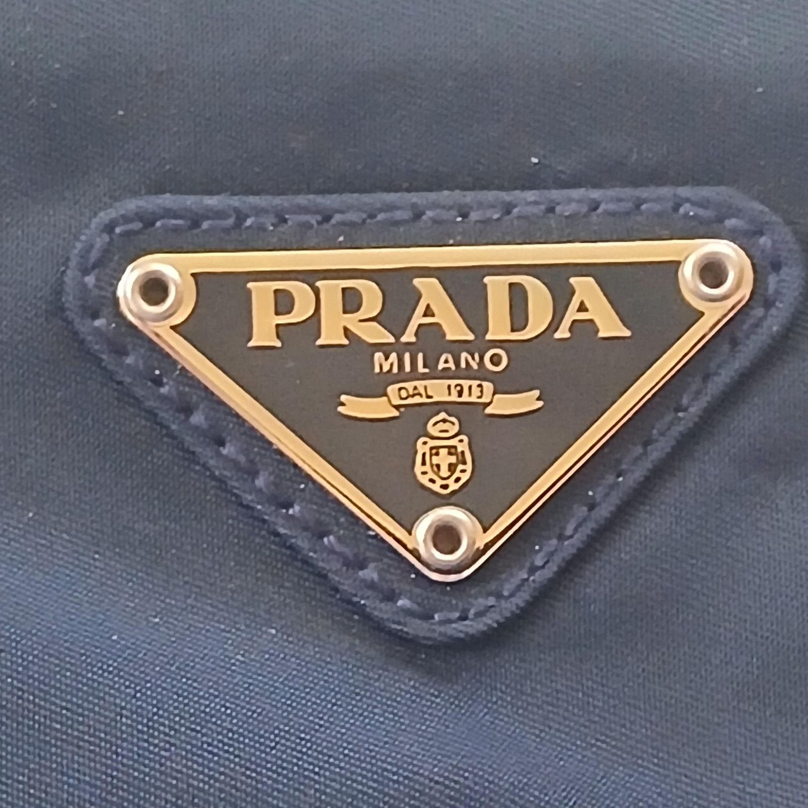 Prada Prada Blue Tessuto Nylon Triangle Logo Tote Bag Size ONE SIZE - 2 Thumbnail