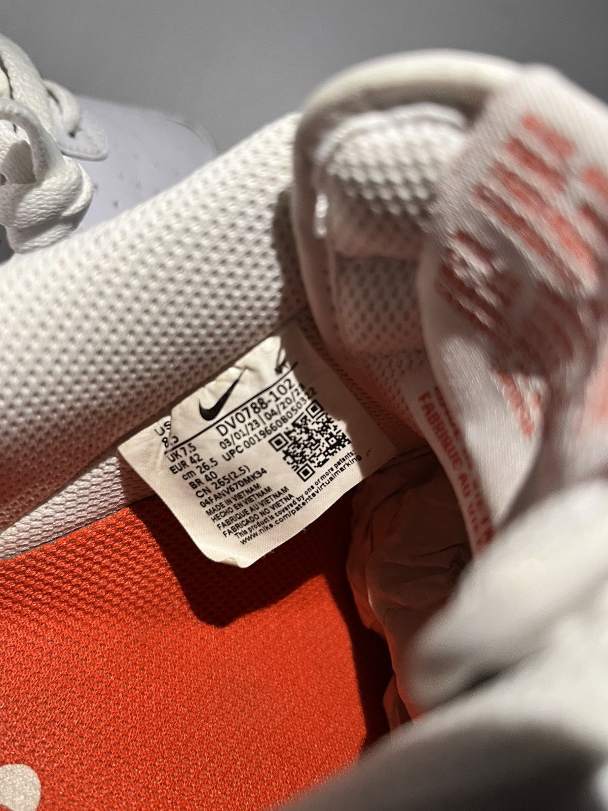 Nike Nike Air Force 1s Low ‘07 (White Picante Red) Size US 8.5 / EU 41-42 - 6 Thumbnail