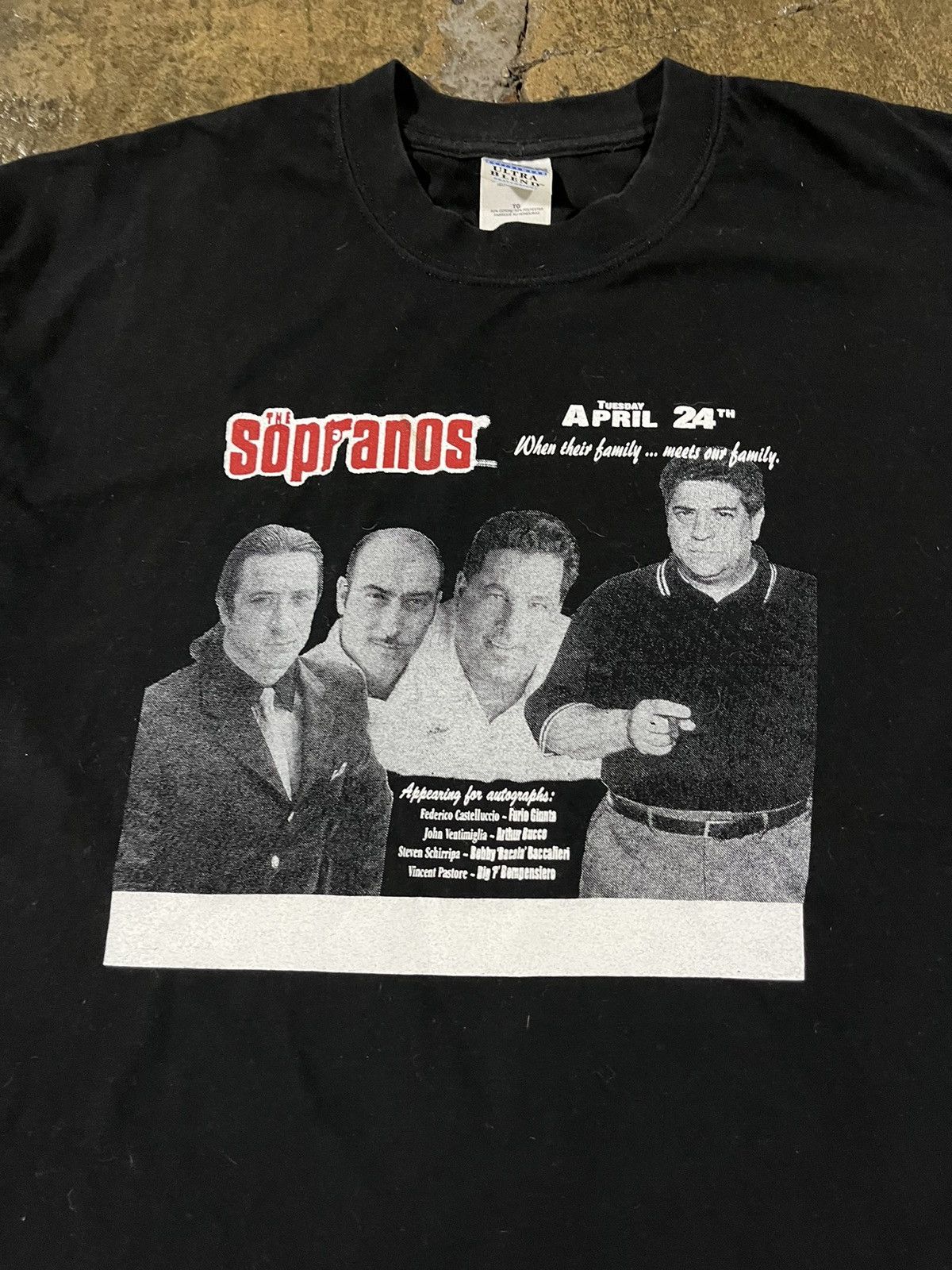 Vintage Vintage 2000s The Sopranos Live Super Rare TV Tee Shirt Size US XL / EU 56 / 4 - 3 Thumbnail
