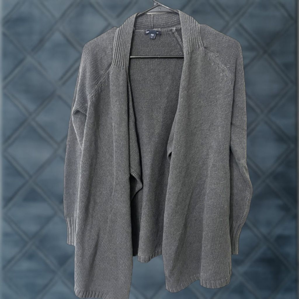 Gap GAP Cardigan Women S Gray Open-Front Lightweight Sweater EUC Womens Size S / US 4 / IT 40 - 1 Thumbnail