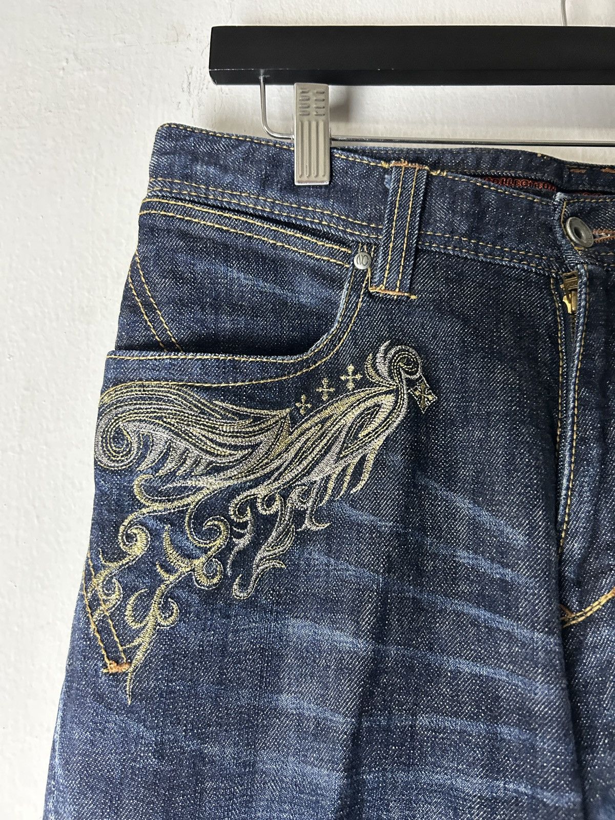 Nicole Club Nicole Club Tribal Embroidered Denim Jeans Y2K Tornado mart Size US 31 - 10 Thumbnail