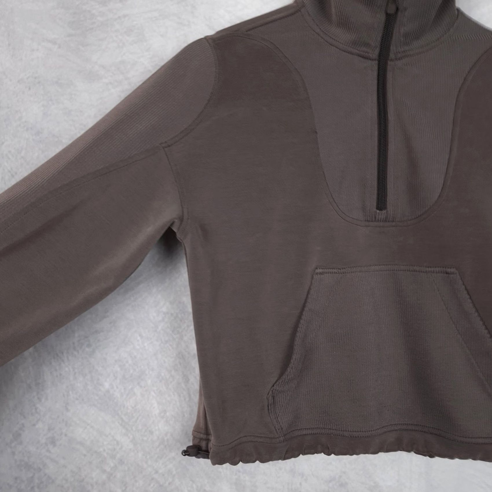 Lululemon Lululemon Sweatshirt Womens 2 Brown Espresso Brushed Softstreme Ribbed Half Zip Pullover Size XS / US 0-2 / IT 36-38 - 6 Thumbnail