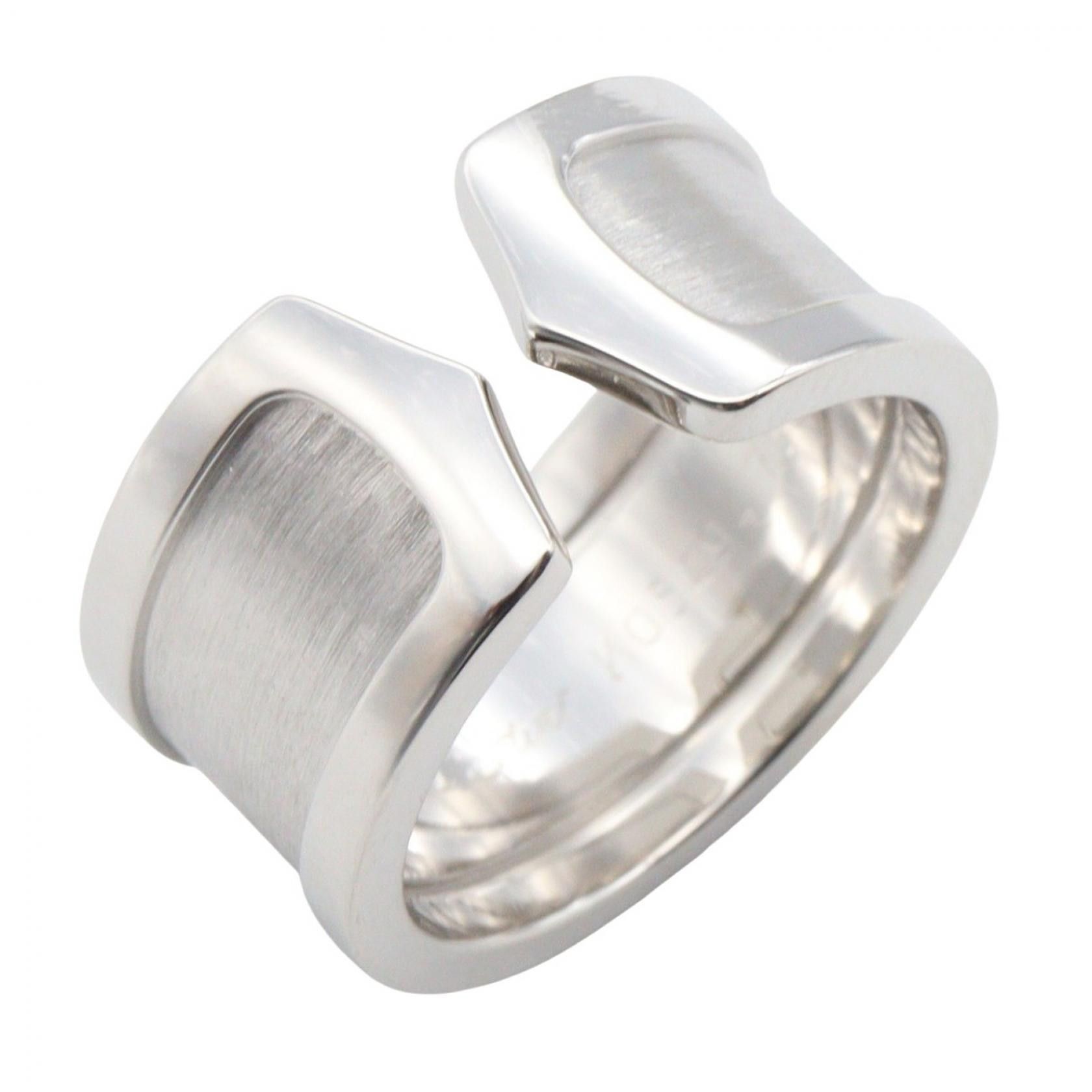 Cartier Cartier Cartier C2 Au750 White Gold Ring Size 9 Precious Metal Ring DUTY FREE for USA Size ONE SIZE - 1 Thumbnail