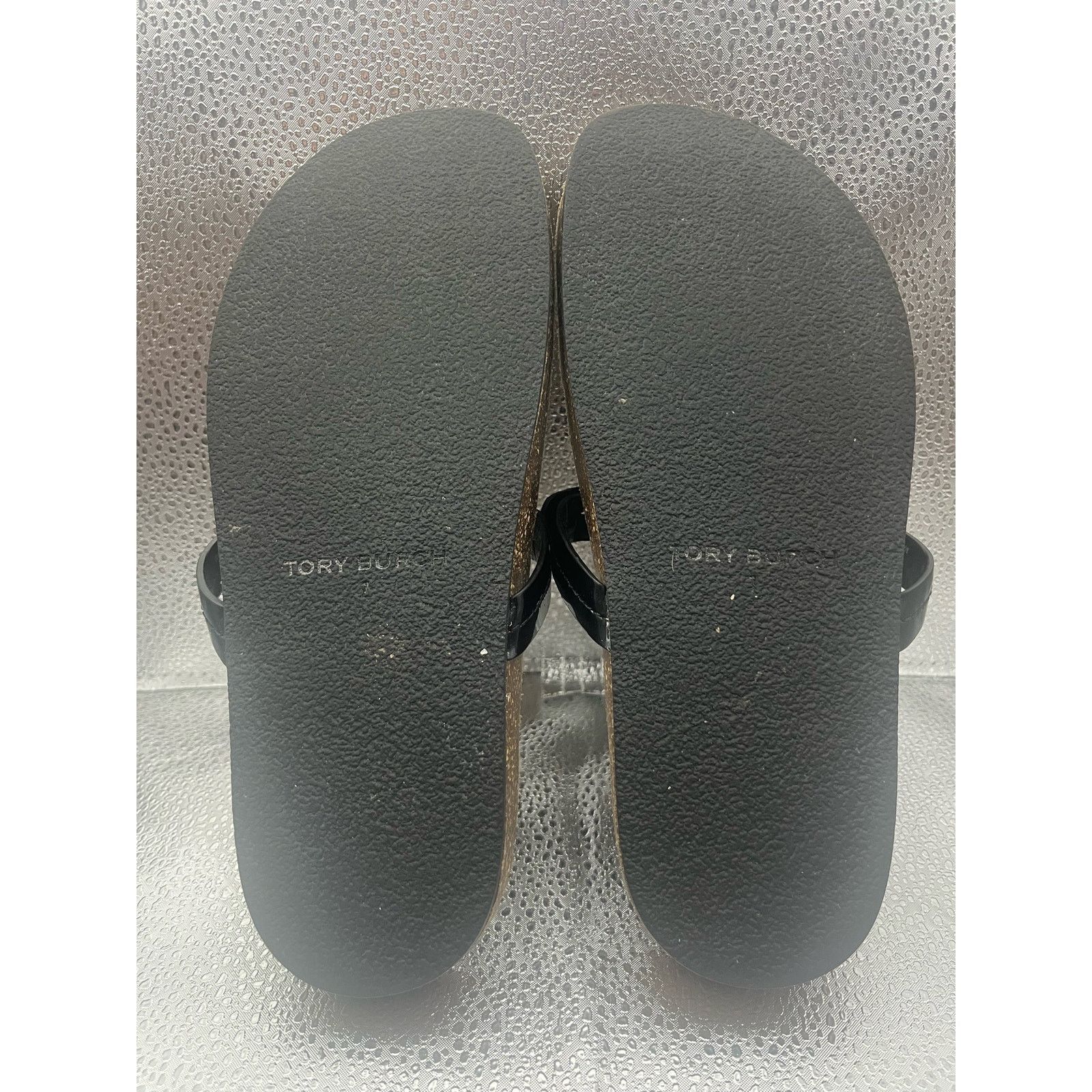 Tory Burch Tory Burch Miller Cloud Black Patent Sandals Flip Flops 7" Size US 7 / IT 37 - 5 Thumbnail