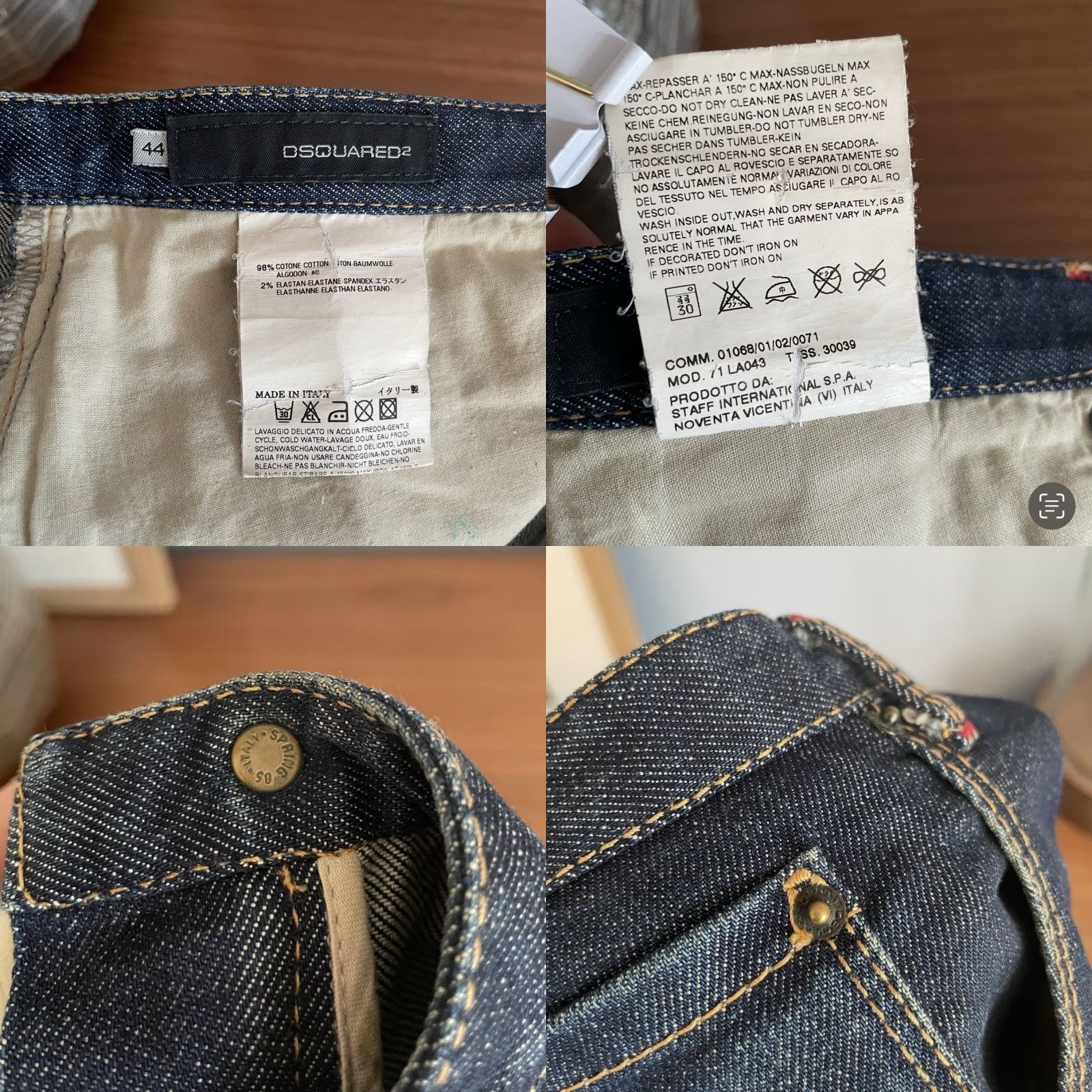 Dsquared2 VINTAGE Dsquared2 Low Rise Slim Straight Jeans Whale Logo Women Regular 44 Blue Denim Cotton 98% 2% elastane Size 44/32” Inseam Mens? Girls? Size 30" / US 8 / IT 44 - 8 Thumbnail