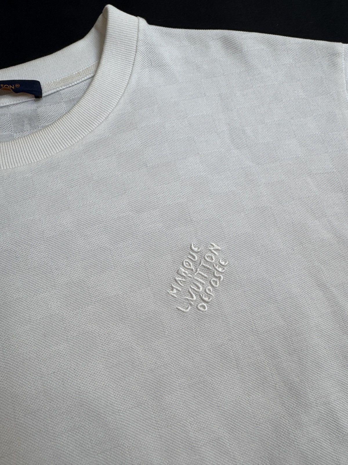 Louis Vuitton Louis Vuitton White Damier Tee Size US S / EU 44-46 / 1 - 2 Thumbnail