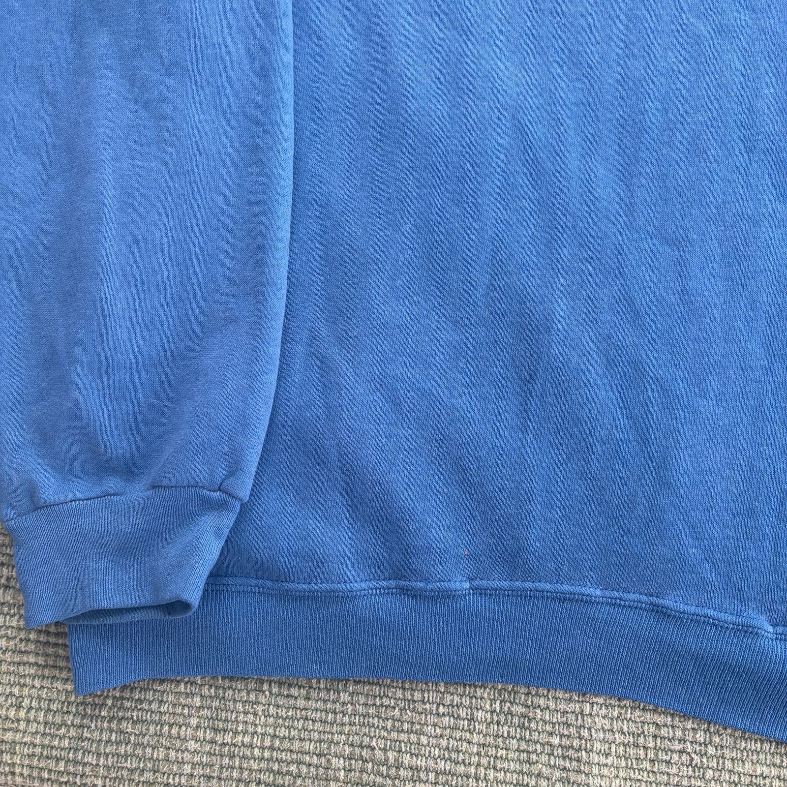 Tultex Vintage 80s-90s Tultex blank blue cotton sweatshirt size XL Size US XL / EU 56 / 4 - 2 Thumbnail