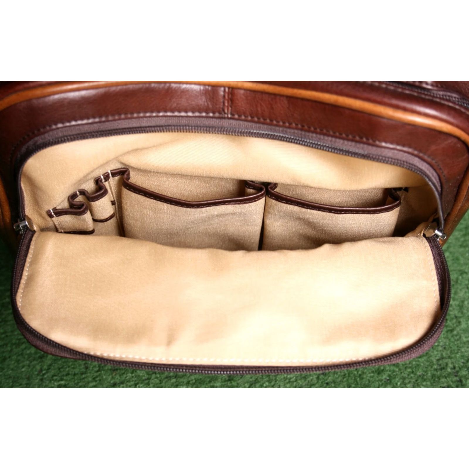 Vintage OSGOODE MARLEY Calvin Crossbody Traveler Leather RFID Brown Bag Mens Small Travel Organizer Zip Size ONE SIZE - 7 Thumbnail