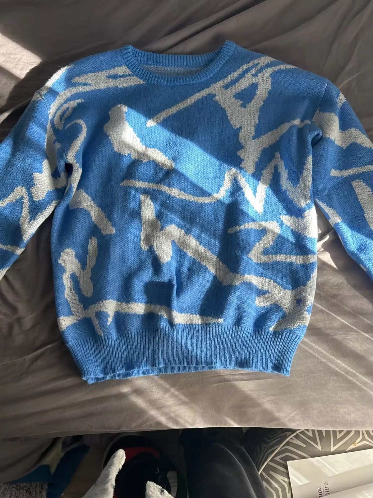 Japanese Brand Round Neck Contrast Color Knitted Sweatshirt Size US M / EU 48-50 / 2 - 1 Thumbnail