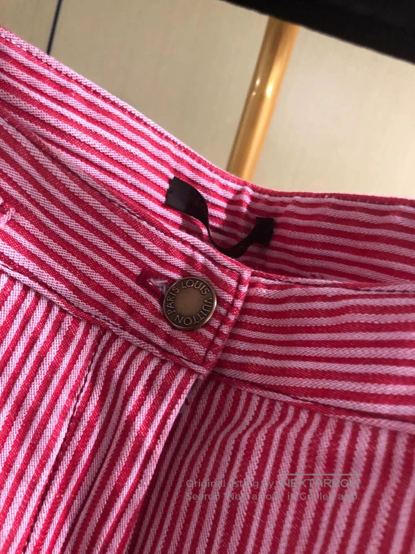 Louis Vuitton Louis Vuitton Red and White Striped Pants. Size 39" - 2 Thumbnail