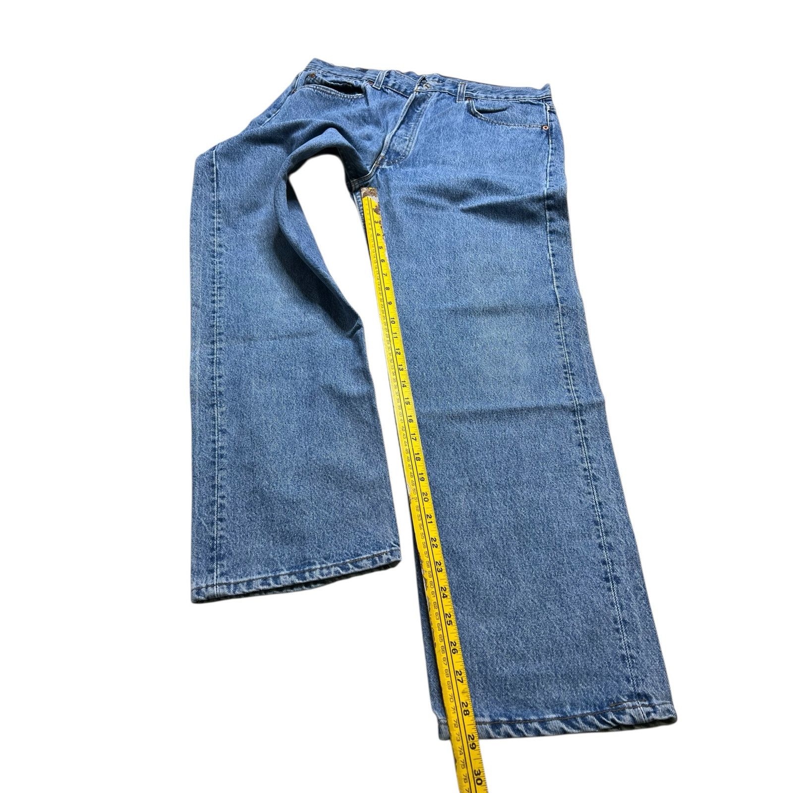 Levi's Levi’s 501 Jeans USA Vintage 90s Button Fly Denim 35x29 Size US 38 / EU 54 - 7 Thumbnail