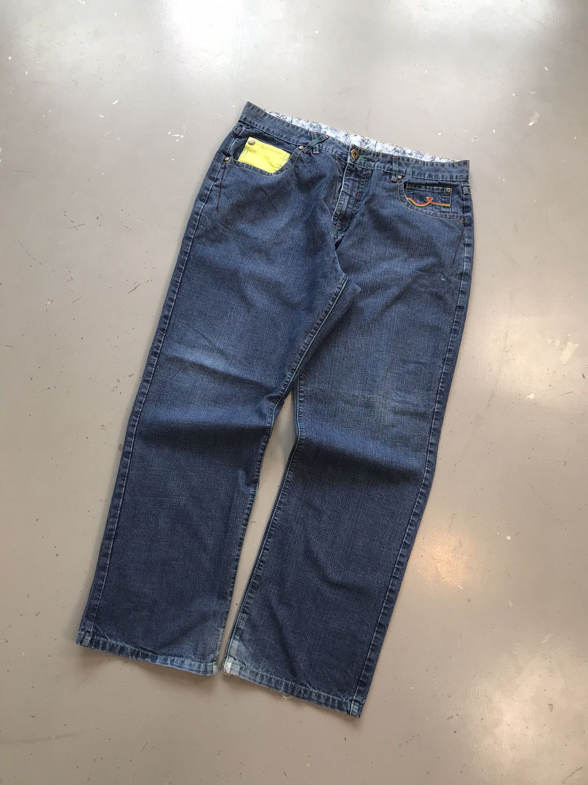 JNCO × Southpole × Vintage Vintage Y2K crazy embroidered denim Size US 38 / EU 54 - 3 Thumbnail