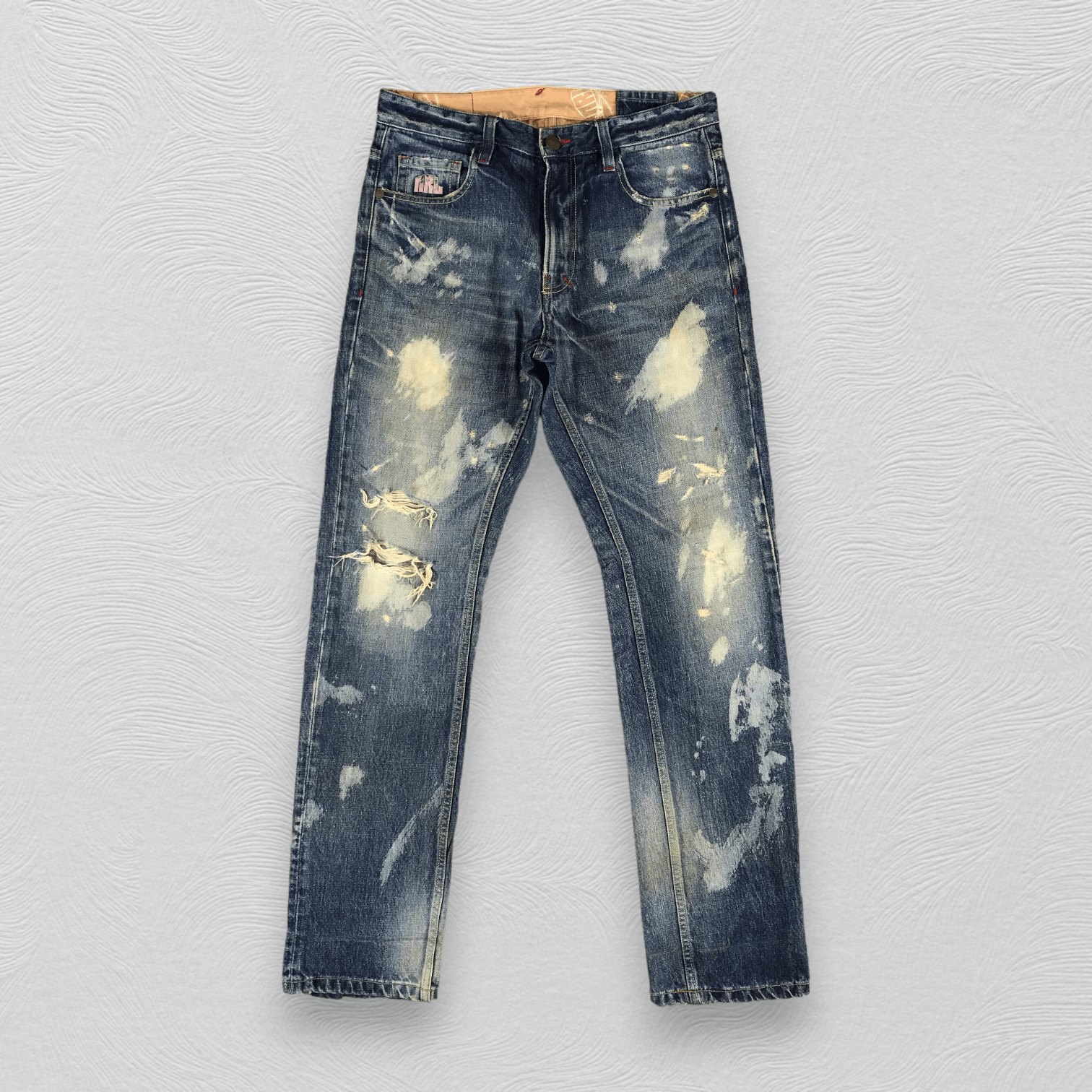 Japanese Brand Nine Rulas Line Jeans Distressed Denim KJ773 Size US 32 / EU 48 - 1 Thumbnail