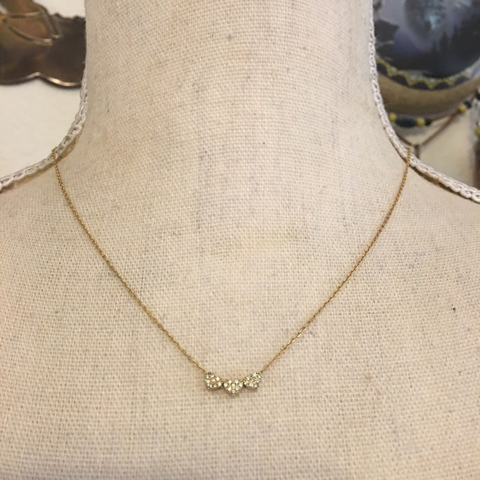 Jewelry Effy Collection Diamond Pave Triple Heart Necklace in Gold, Women's
