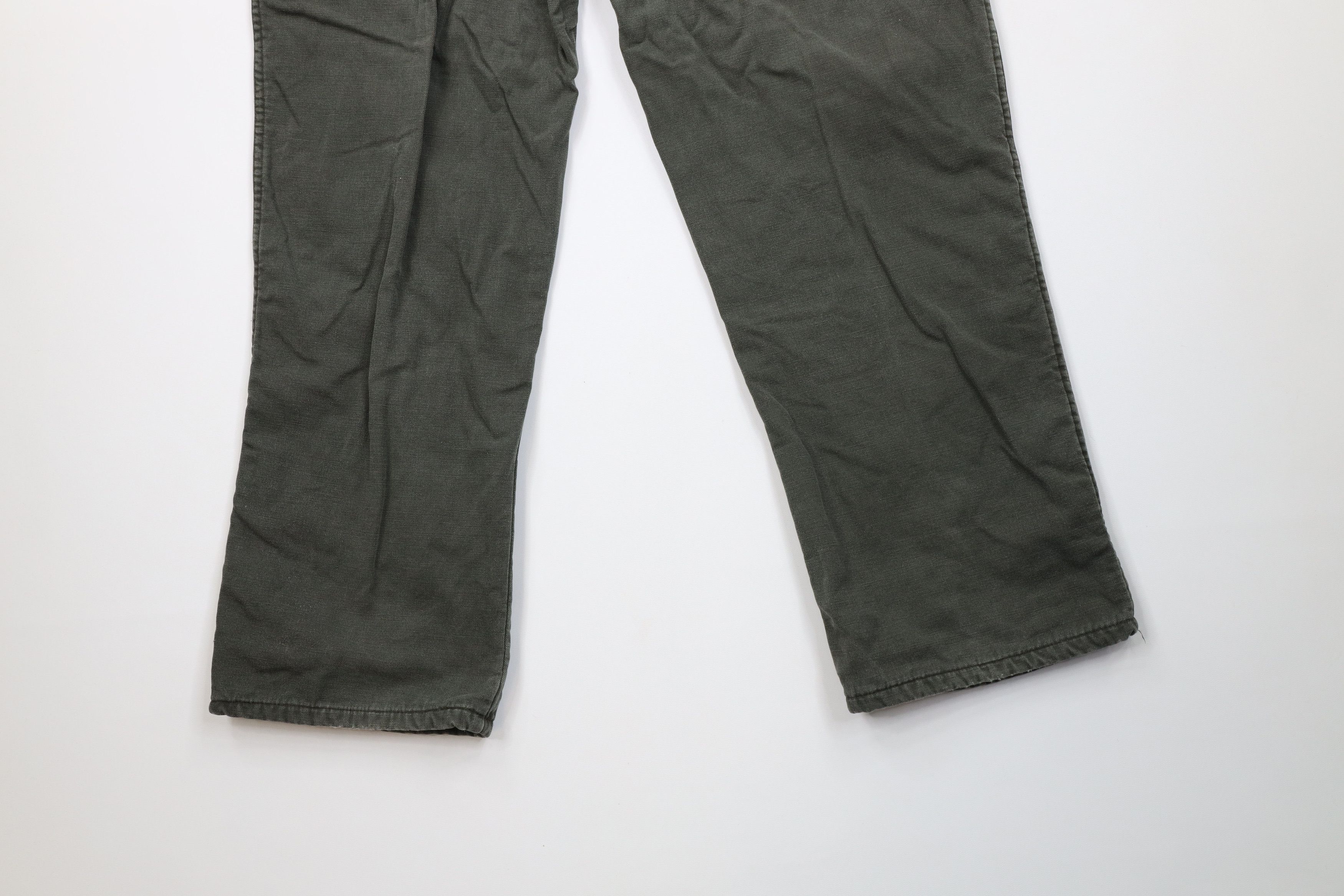 L.L. Bean Vtg 90s LL Bean Lined Canvas Wide Leg Pants Green USA Size US 36 / EU 52 - 12 Thumbnail