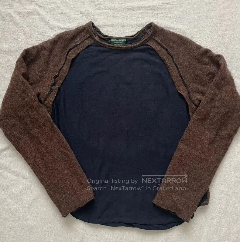 Comme des Garcons CdG Homme Plus Layered Cotton Wool Sweater Tee. Size US S / EU 44-46 / 1 - 1 Thumbnail