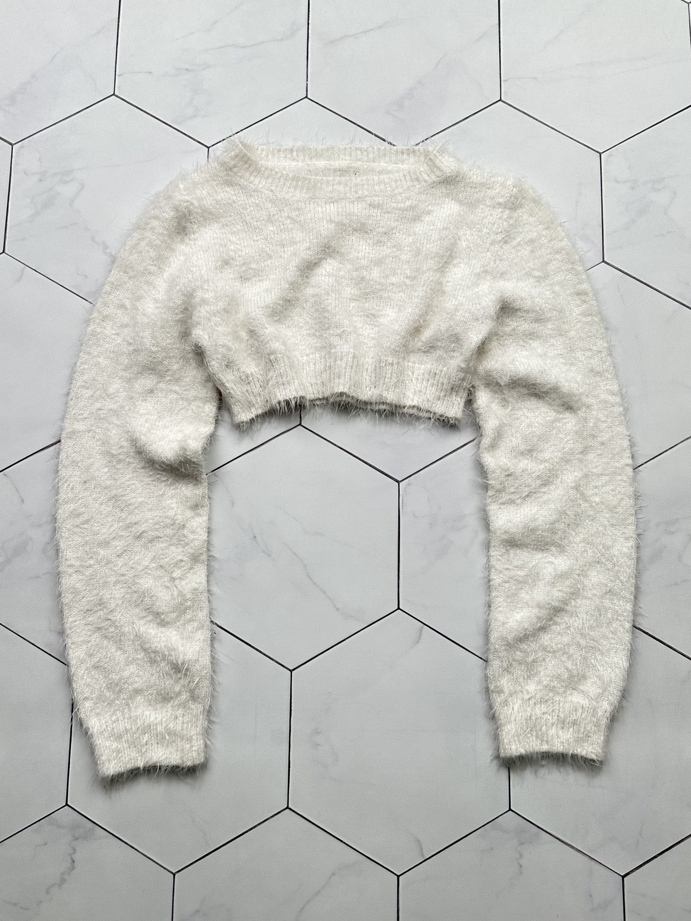 image of Vintage Mohair Sweater in White, Women's (Size XS)