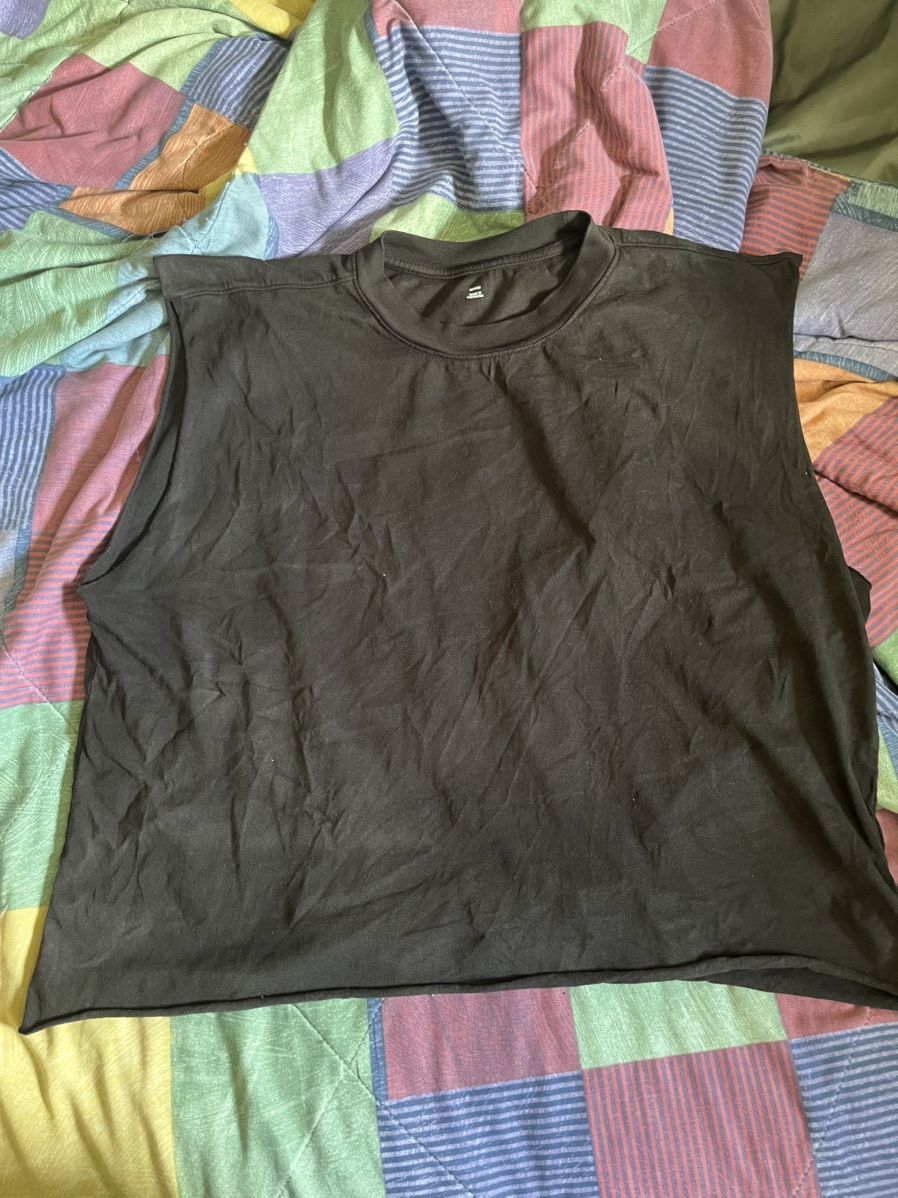 Balenciaga × Gap × Kanye West Yeezy Gap Cropped Tank Top Black Size Medium Size US M / EU 48-50 / 2 - 1 Thumbnail