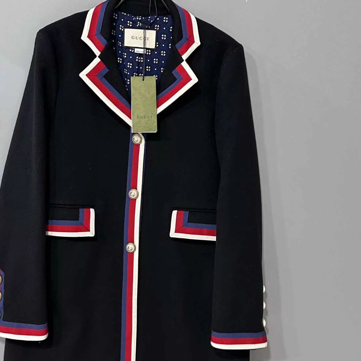 Gucci GUCCI Classic Stripe Wool Overcoat Size 42 New Size M / US 6-8 / IT 42-44 - 2 Thumbnail