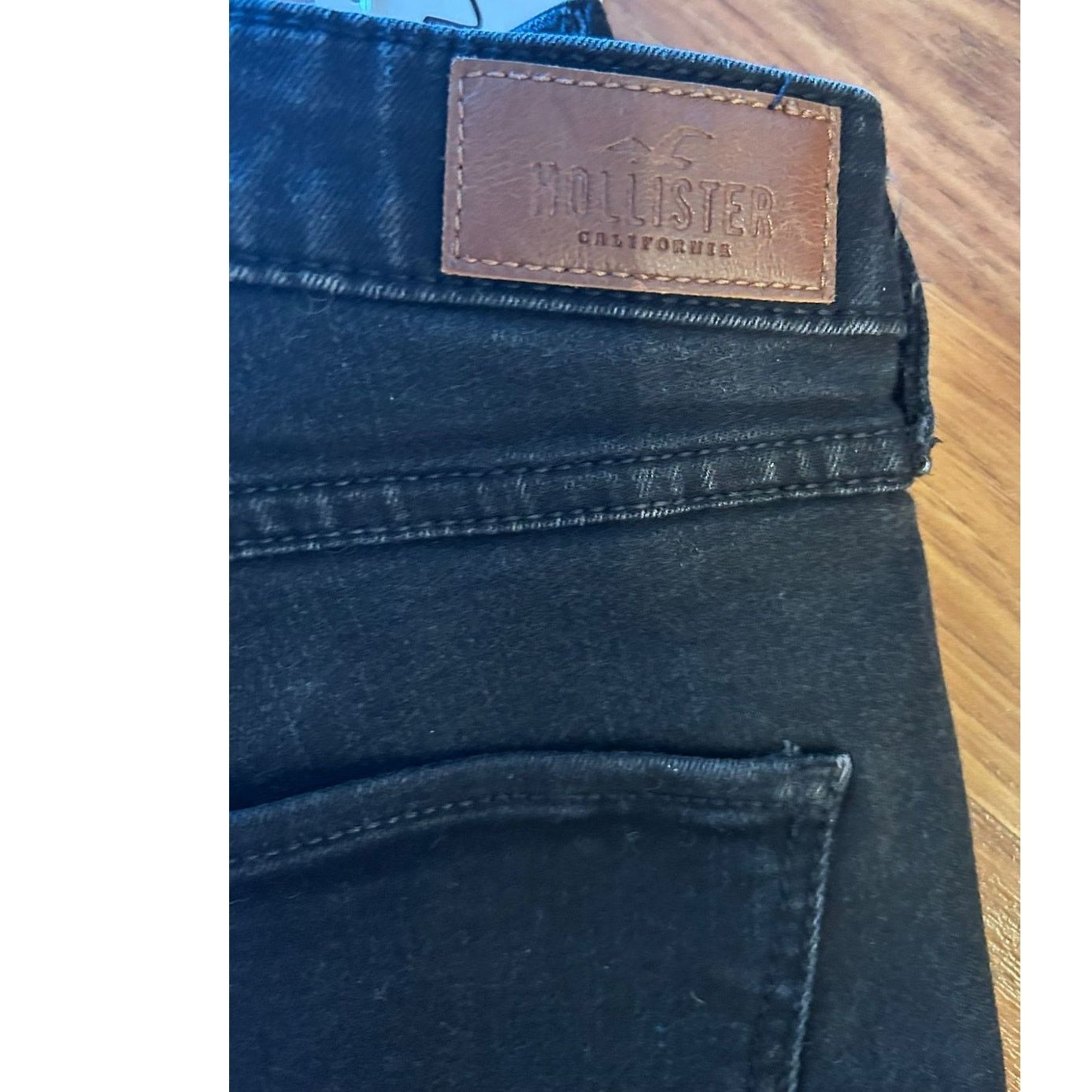 Hollister Hollister Black Distressed Cut-Up Jeans - Size 1 Waist 25 Size 25" / US 0 / IT 36 - 6 Thumbnail