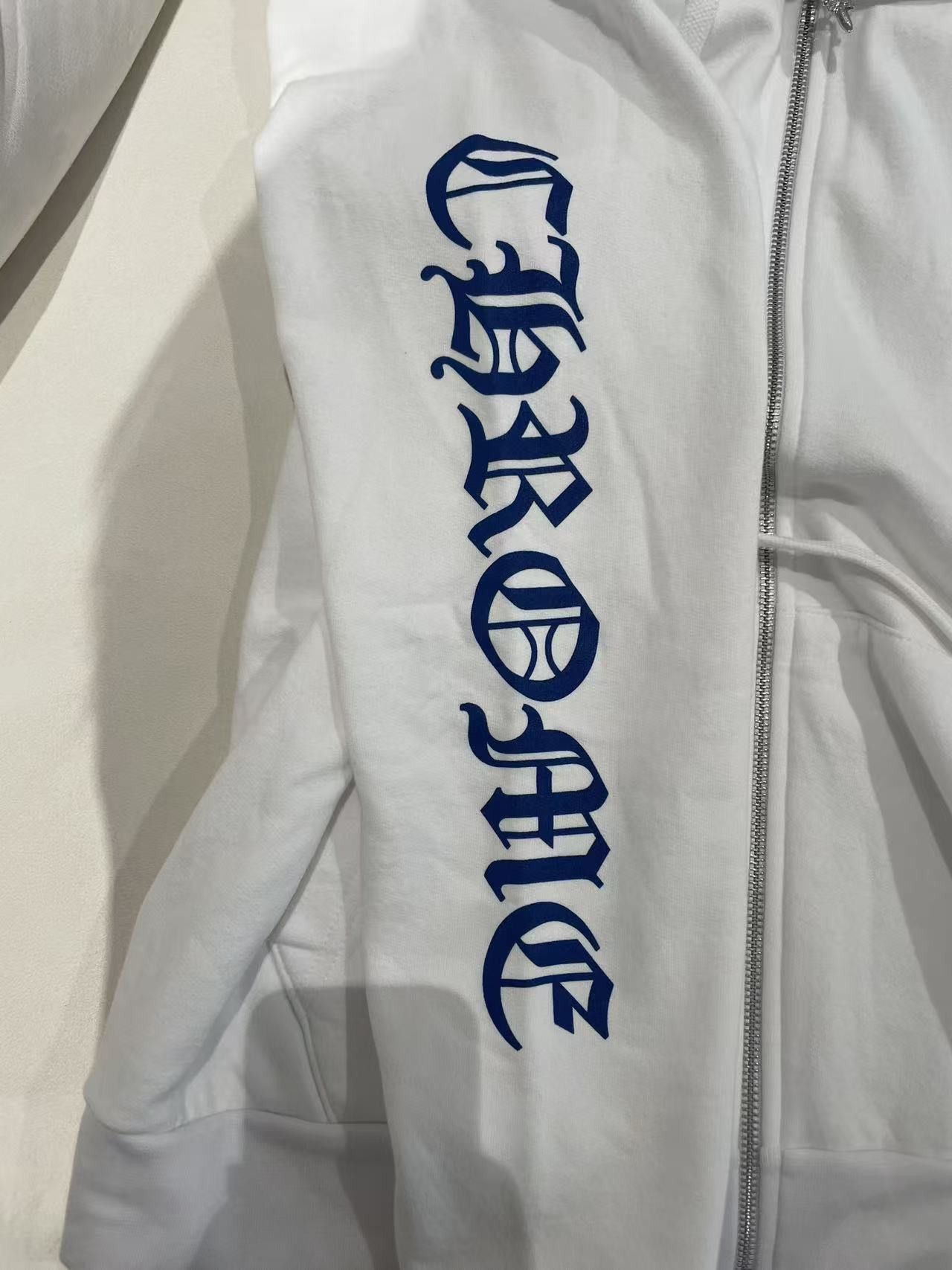 Chrome Hearts Chrome Hearts Blue Scroll White Zip Up Hoodie Size US XL / EU 56 / 4 - 6 Thumbnail