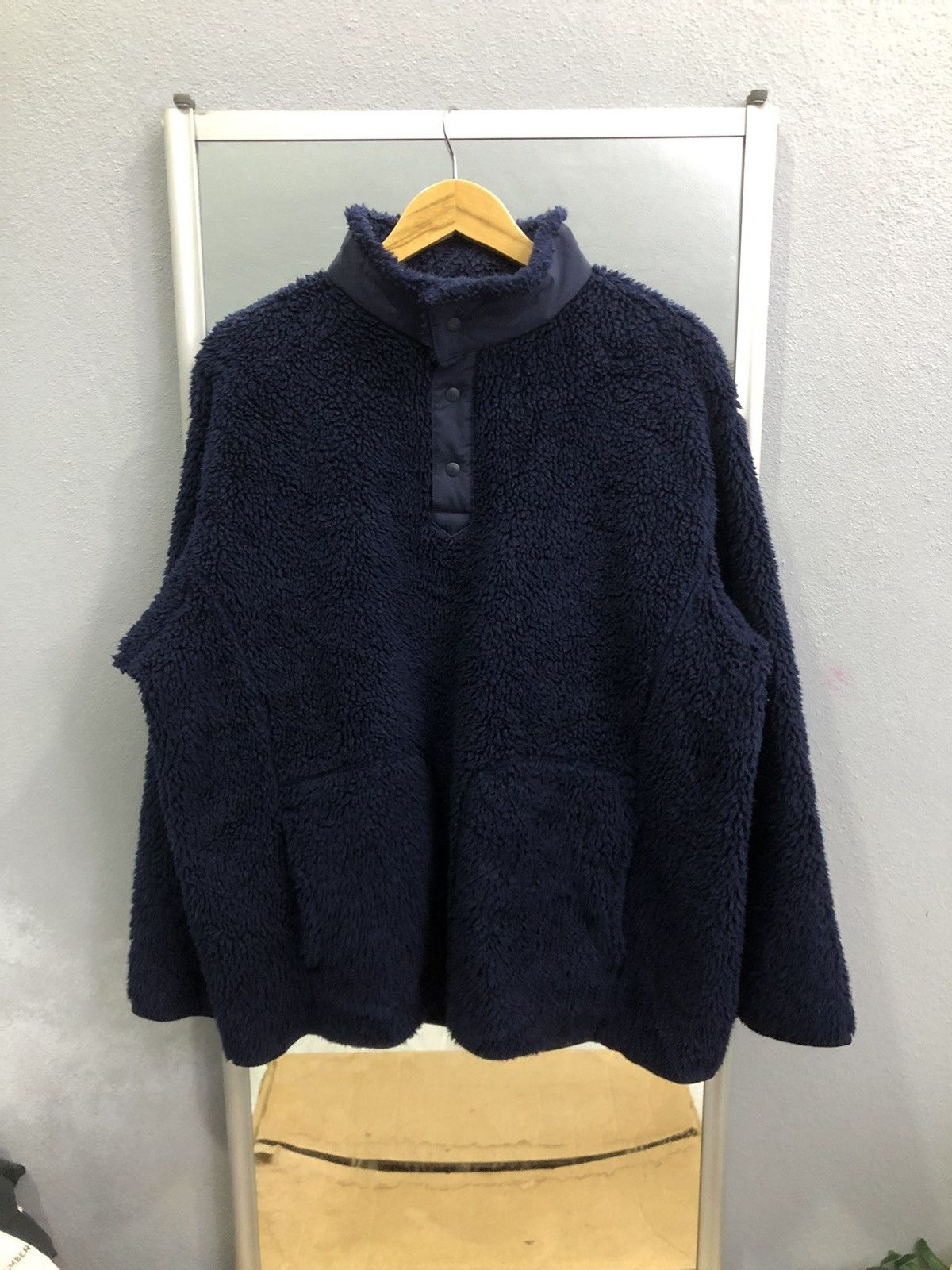 Uniqlo × White Mountaineering Uniqlo x White Mountaineering Navy Fleece Pullover Size US XL / EU 56 / 4 - 1 Thumbnail