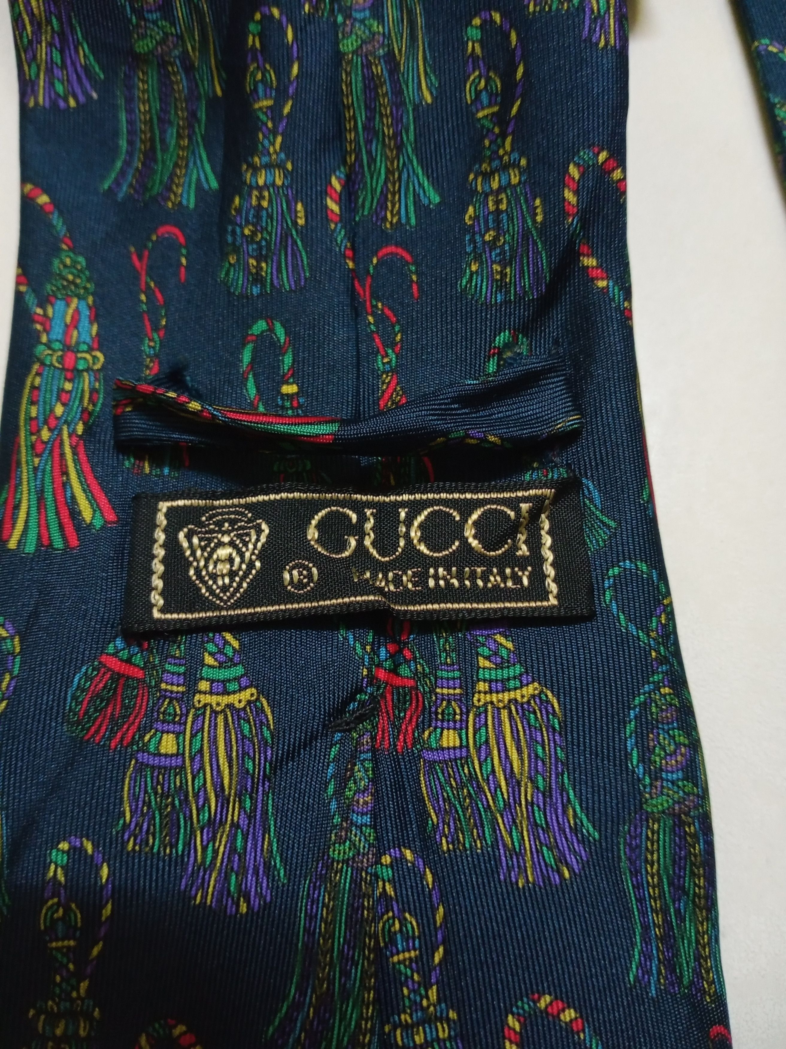 Gucci Rare Vintage GUCCI Silk Tie Size ONE SIZE - 5 Thumbnail