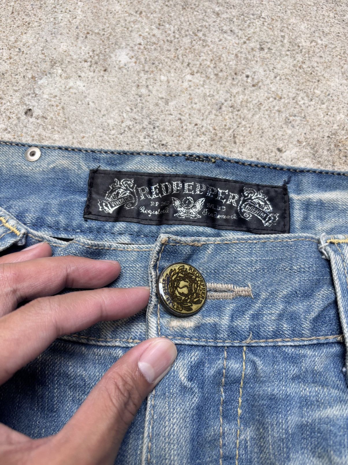 Le Grande Bleu (L.G.B.) RED PEPPER Indian Boot Cut Flared Jeans Denim Size 33 Size US 33 - 12 Thumbnail