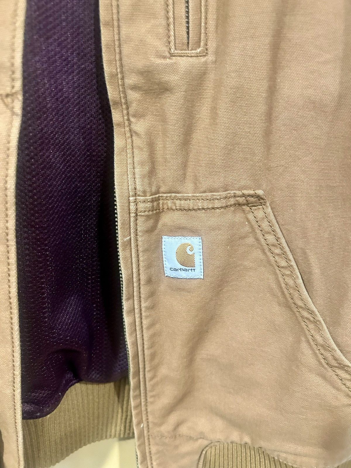 Carhartt Carhartt Bomber Jacket Medium (Unisex) Brown Duck Canvas Size US M / EU 48-50 / 2 - 3 Thumbnail