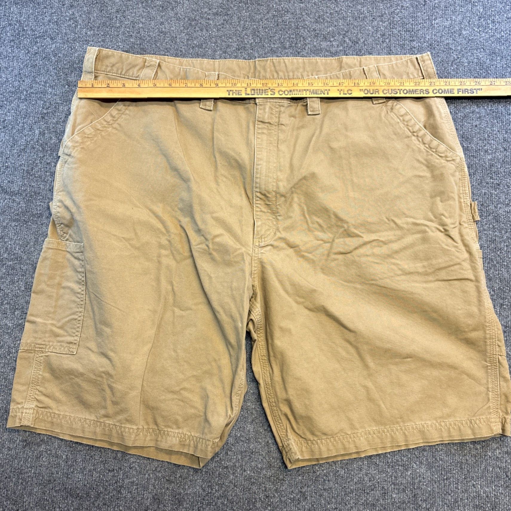 Carhartt Carhartt Shorts Mens Size 48 Beige Canvas Carpenter Cargo Workwear B147 DKH Size US 32 / EU 48 - 4 Thumbnail
