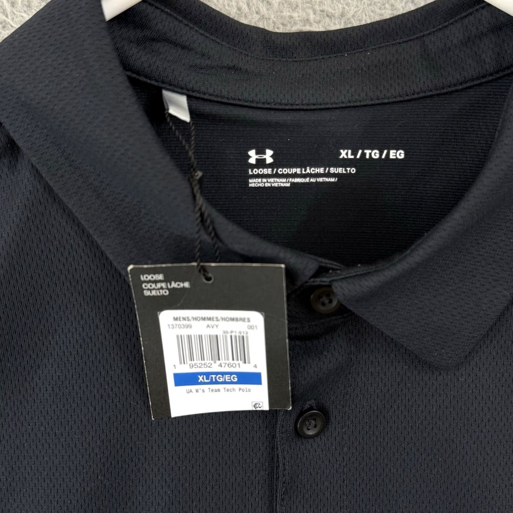 Under Armour VINTAGE Under Armour Shirt Mens XL Black Golf Sport Stretch Team Tech Polo Button NWT Size US XL / EU 56 / 4 - 6 Thumbnail