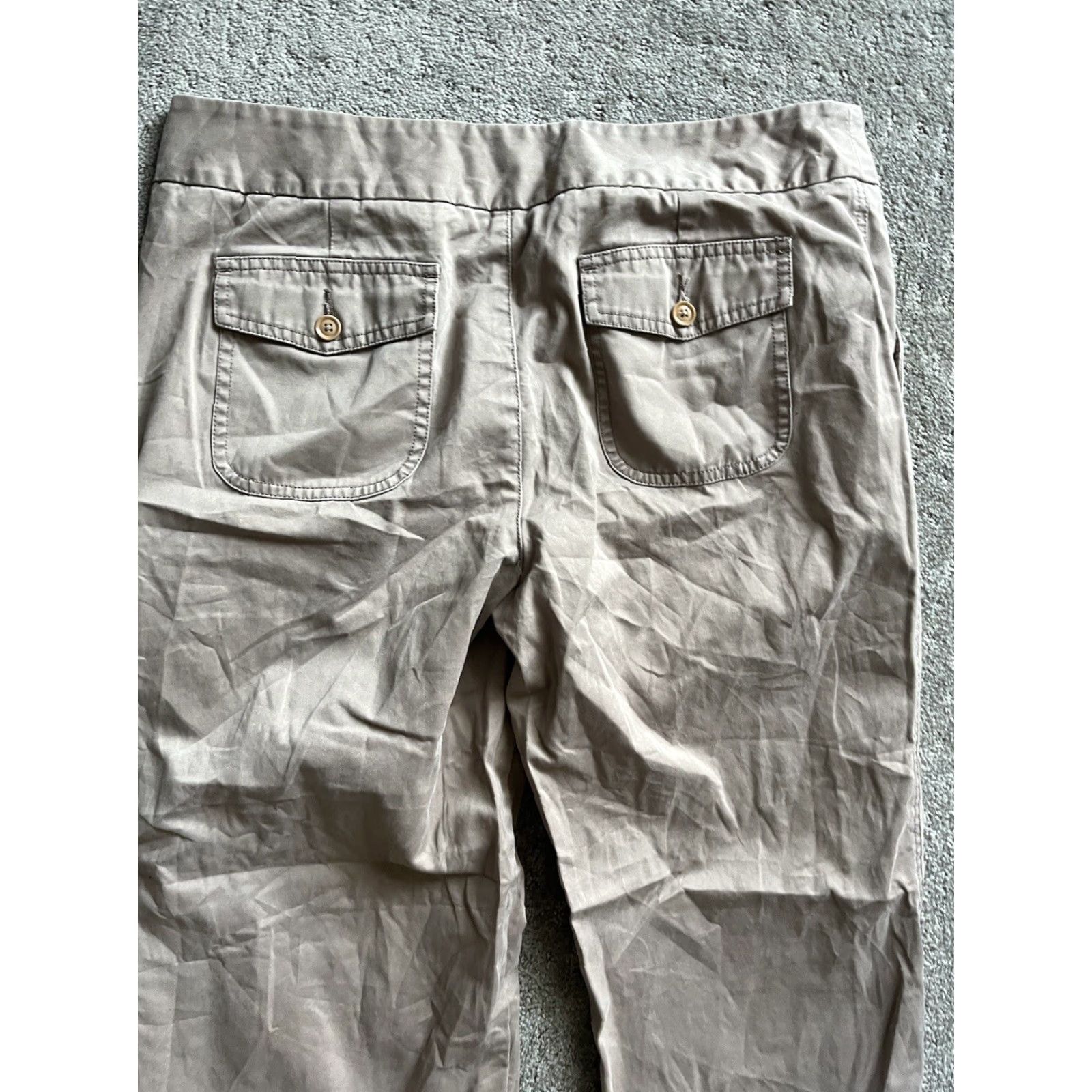 Eddie Bauer VINTAGE Eddie Bauer Vashon Fit Pants Size 12 Cropped Brown Cotton 22.5 in Inseam Women's Straight Waist 35 in Size 34" / US 12 / IT 48 - 4 Thumbnail