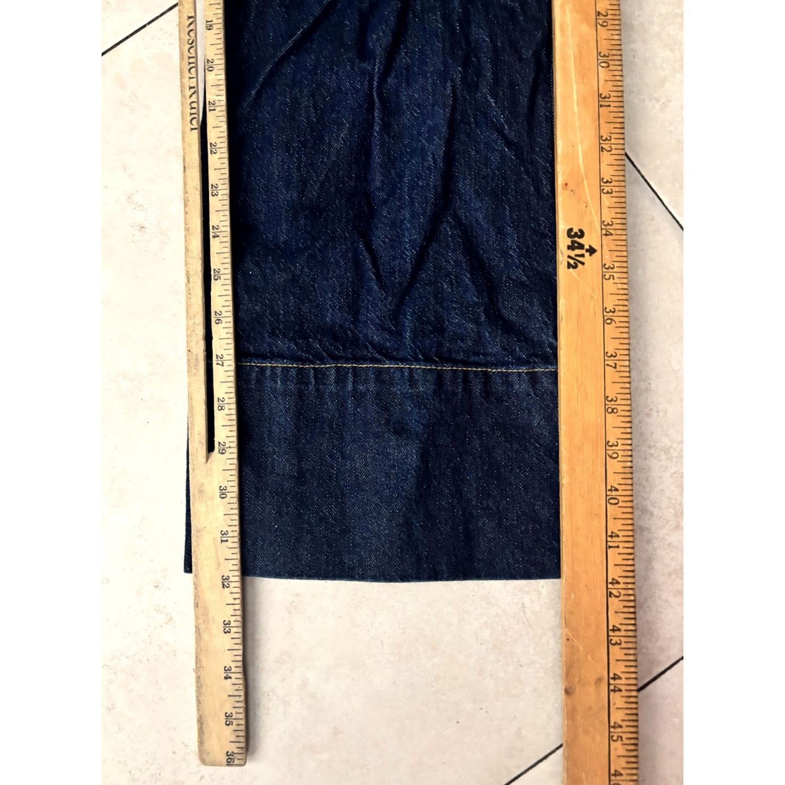 Vintage Habitual Jeans Womens 8 Dark Wash Seamed Straight Leg Cropped Hem Denim Zip Pockets 5-Pocket Womens Mens Girls 90s? Size 30" / US 8 / IT 44 - 7 Thumbnail
